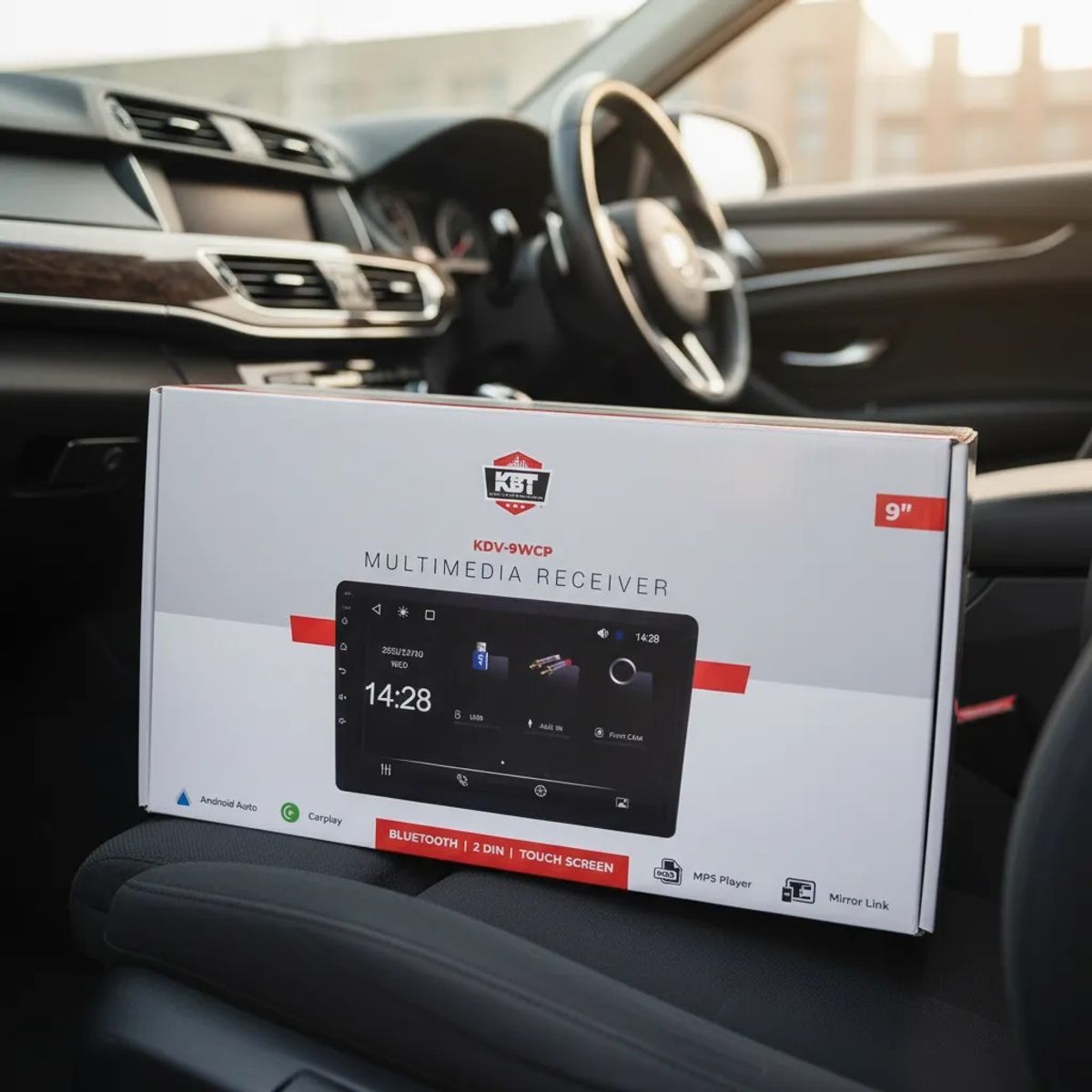 KBT - Radio 9 Pulgadas Kbt Kdv-9wcp Carplay Android Auto Inalambrico