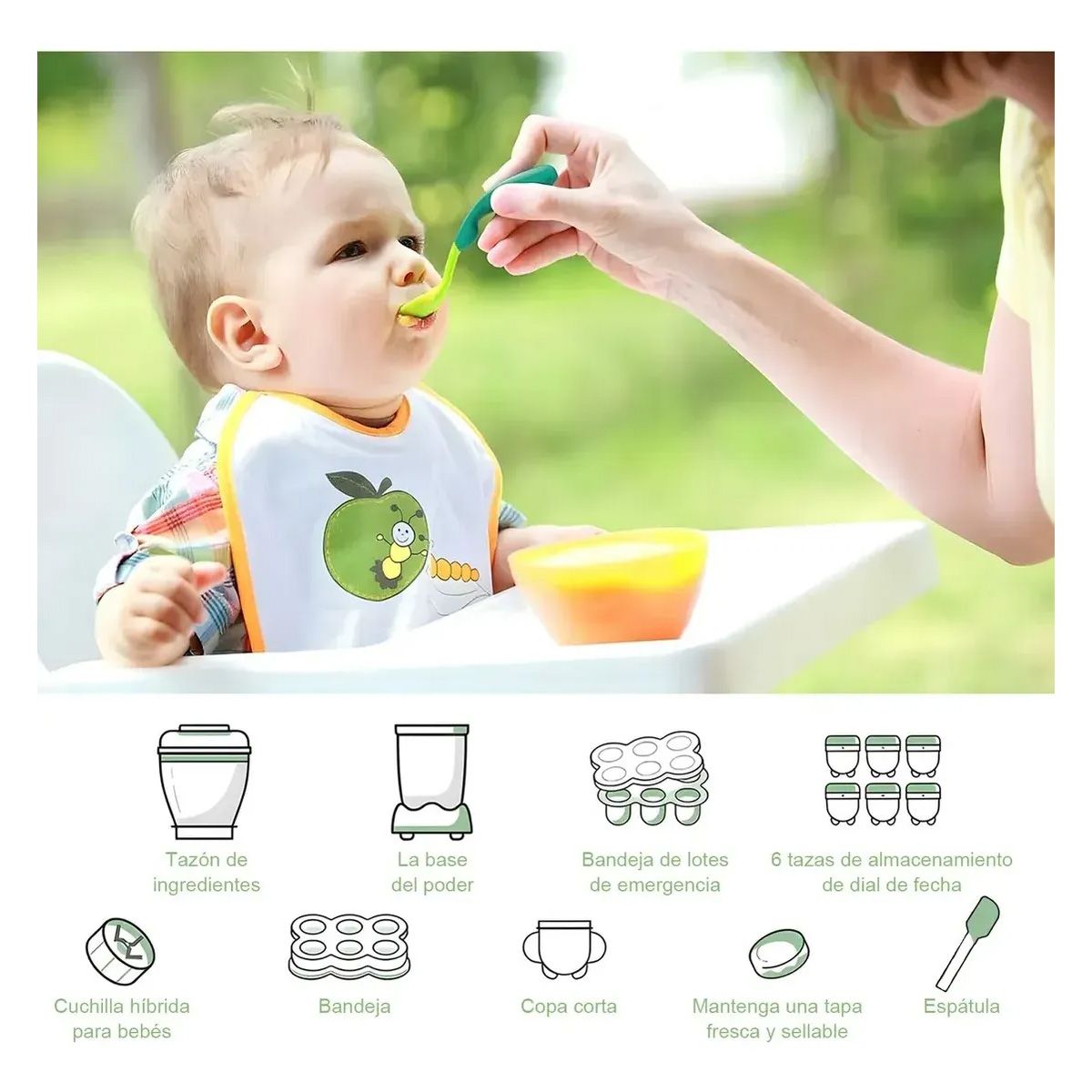 GENERICO - Procesador De Alimentos Baby Bullet Licuadora Papillas 20 Pz