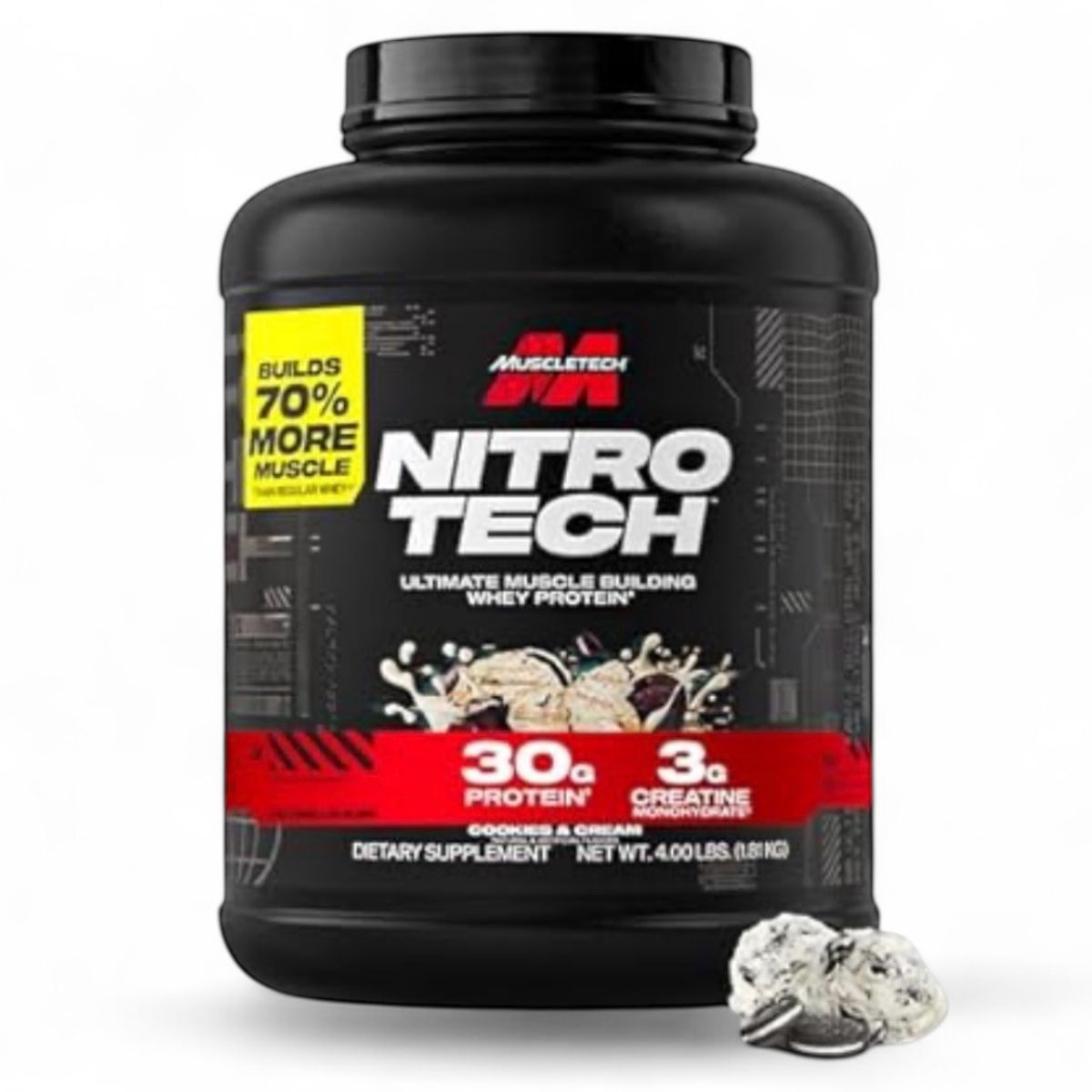 MUSCLETECH - Whey proteín nitrotech 4l lab muscletch Galleta Cremosa