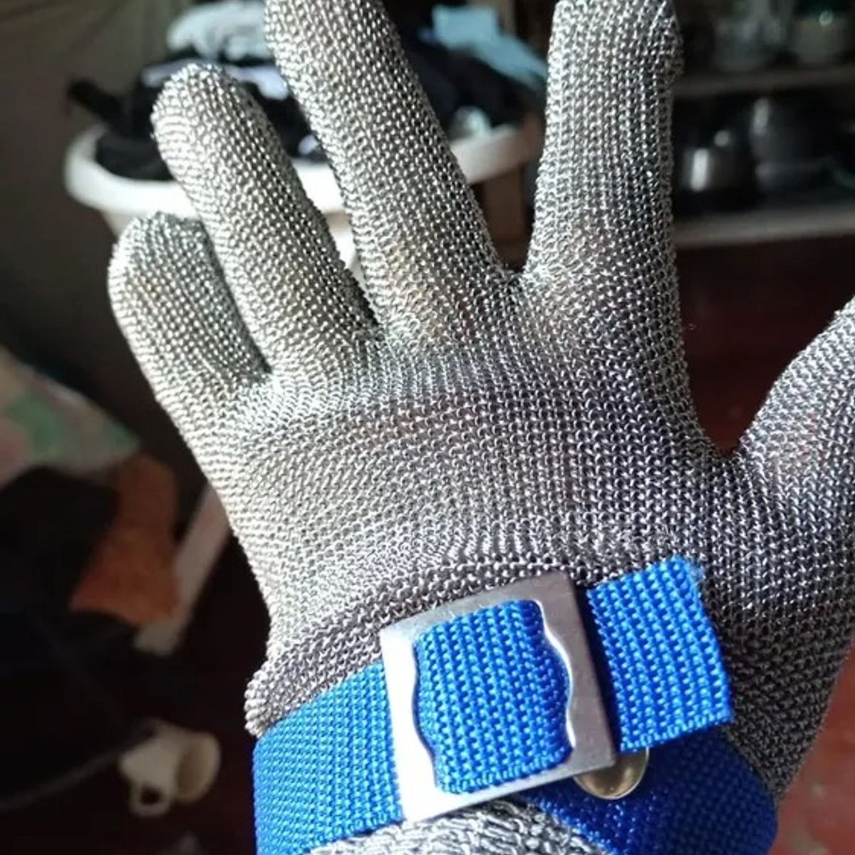 007PLUS - Guante Anticorte Carniceria - Hilo Acero Inoxidable