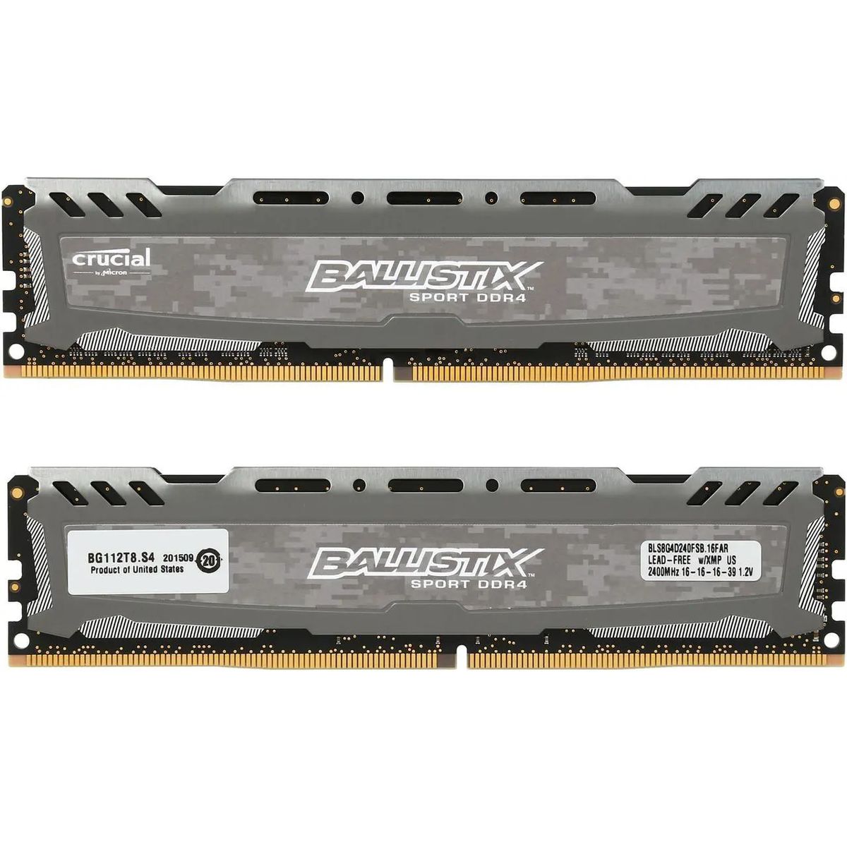BALI - MEMORIA RAM DEKTOP DDR4 Ballistix Sport LT 16GB (2 x 8GB) DDR4 2400 (PC4 19200) 8X2