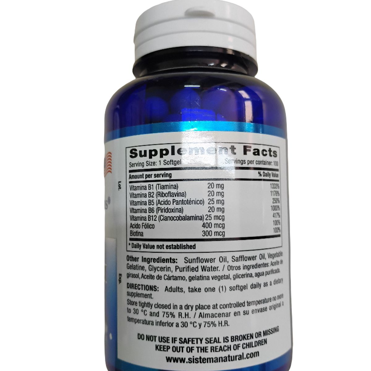 MILLENIUM NATURAL SYSTEMS - Balanced b super complex - Complejo b x100