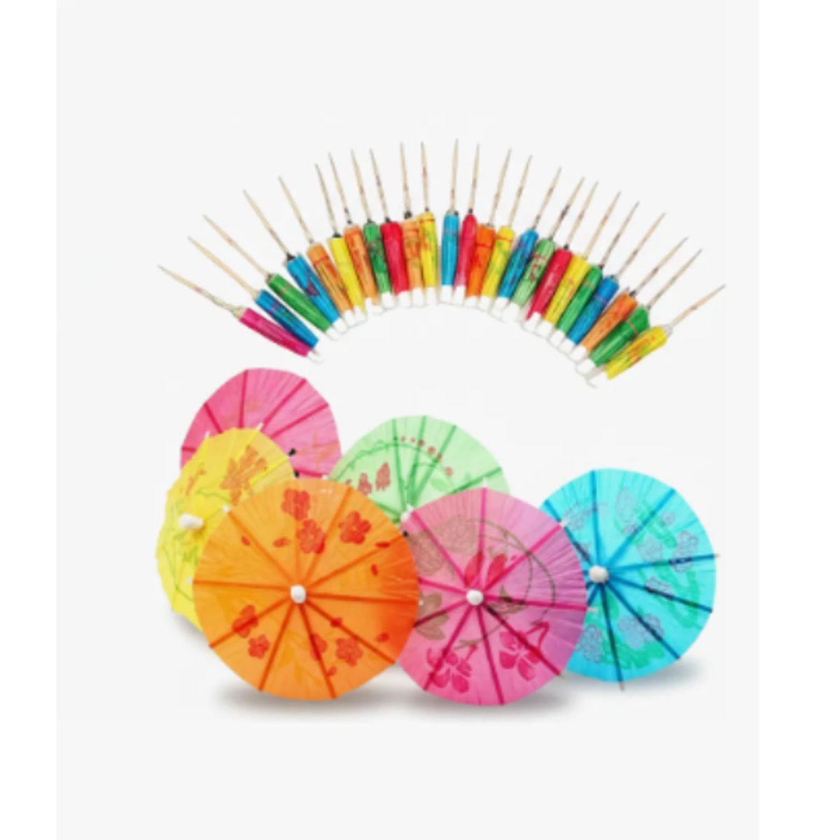 GENERICO - Sombrillas Decorativas para Cocteles y Bebidas Pack 144 und