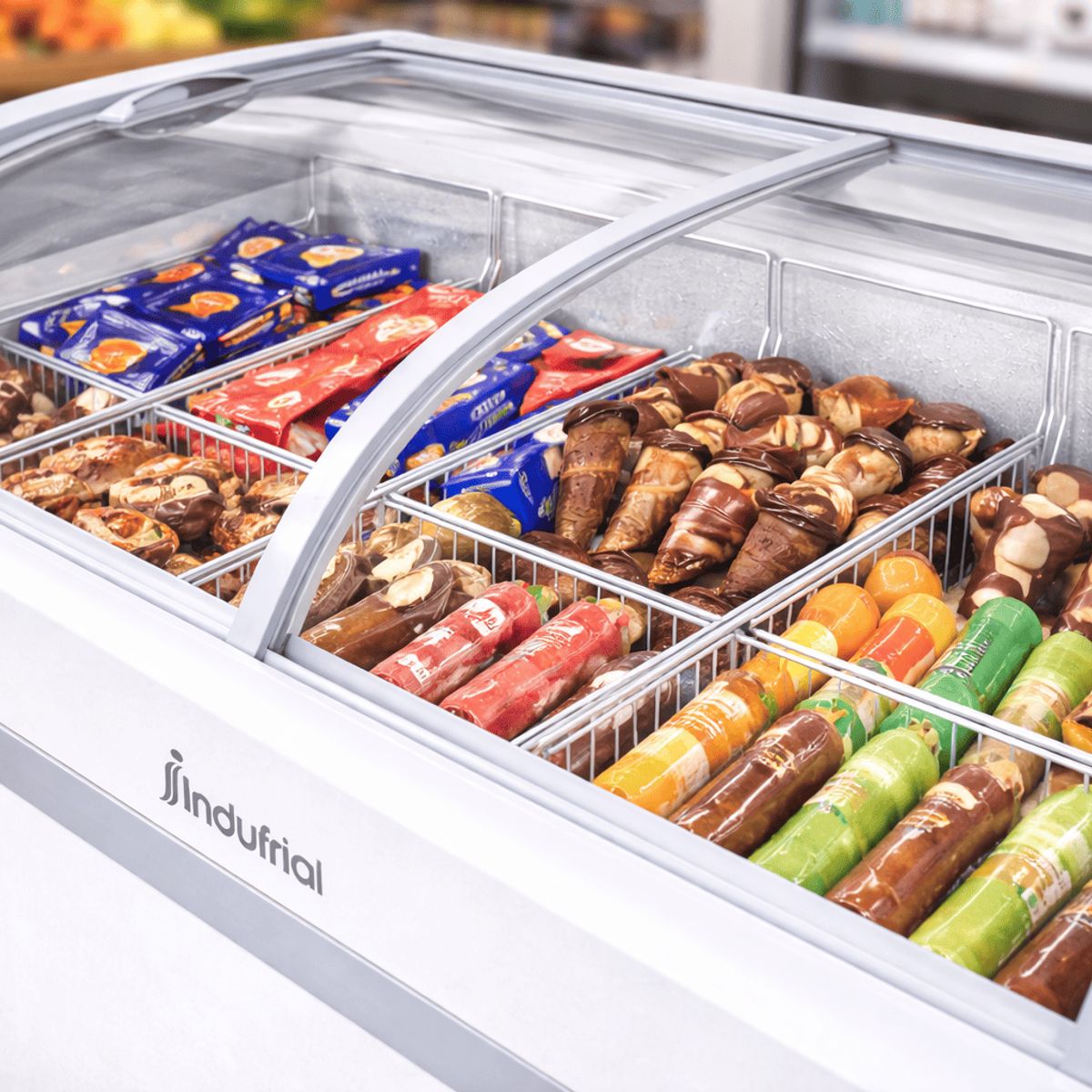 INDUFRIAL - CONGELADOR HORIZONTAL INDUFRIAL 700 L PUERTA VIDRIO