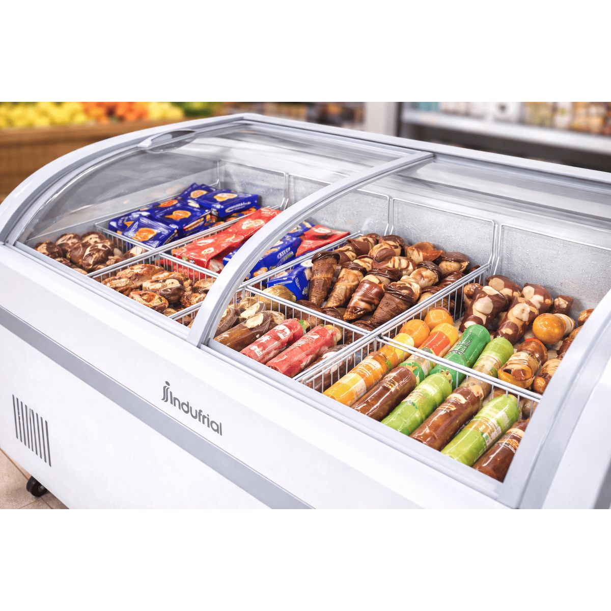 INDUFRIAL - CONGELADOR HORIZONTAL INDUFRIAL 700 L PUERTA VIDRIO