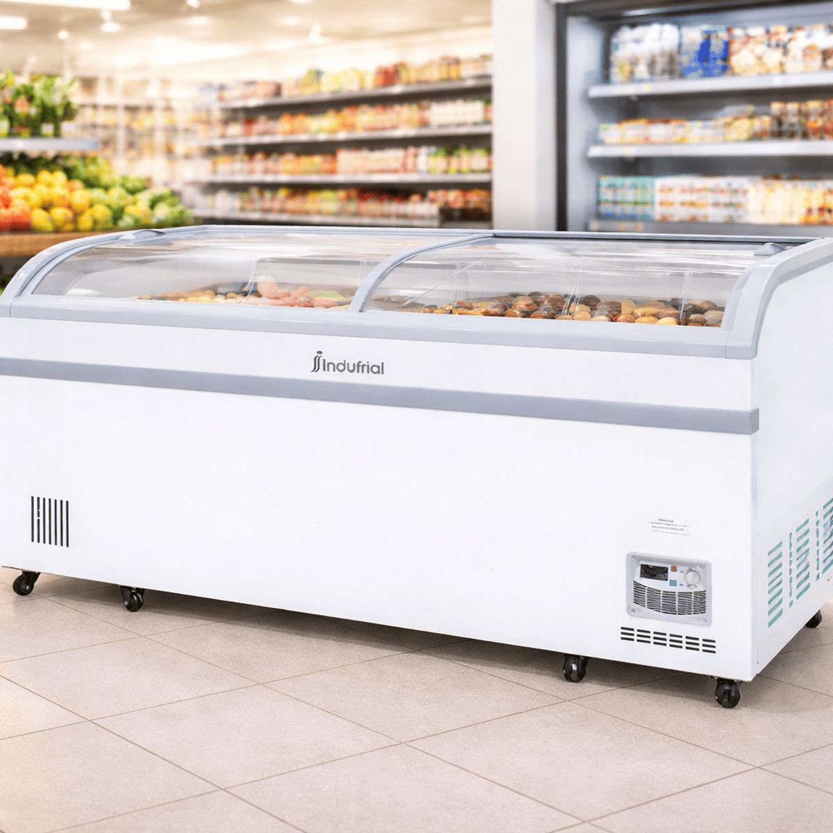 INDUFRIAL - CONGELADOR HORIZONTAL INDUFRIAL 700 L PUERTA VIDRIO