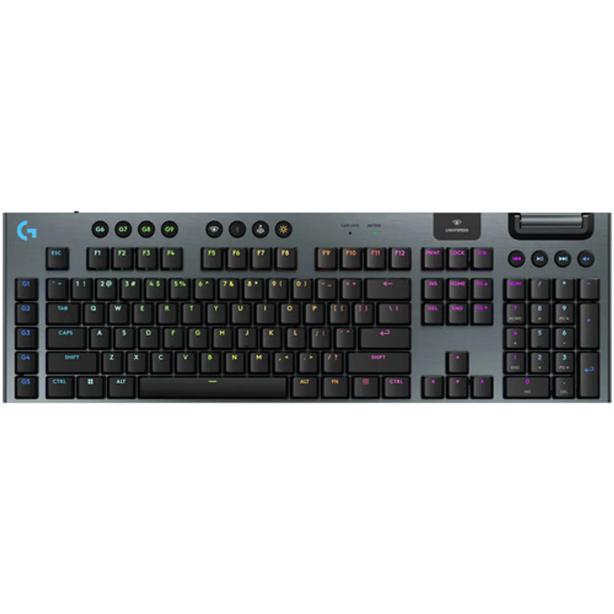 LOGITECH - Teclado Logitech G G915 X LIGHTSPEED Low-Profile Wireless RGB Mechanical GamingCarbon, GL Clicky
