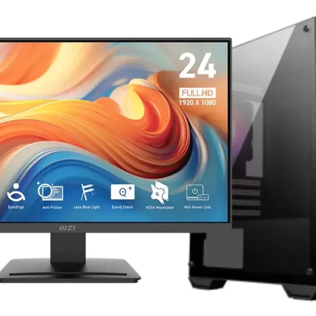 MSI - PC GAMER MSI RYZEN 7-8700F 16GB RAM 500GB SSD MSI GEFORCE RTX 5050 24'' FHD