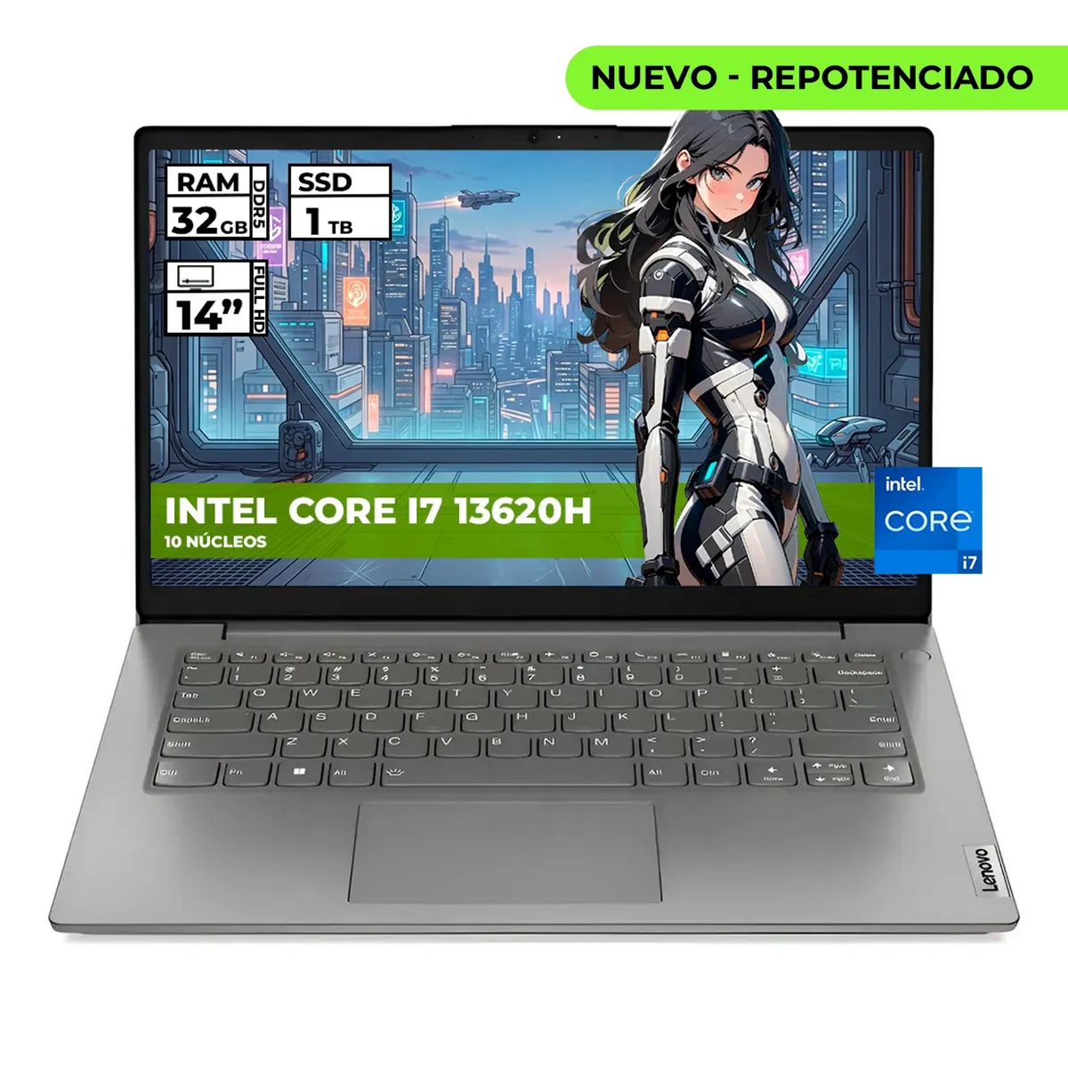 Lenovo - PORTATIL LENOVO V14 G5 INTEL CORE I7-13620H 32GB RAM 1TB SSD 14 FHD