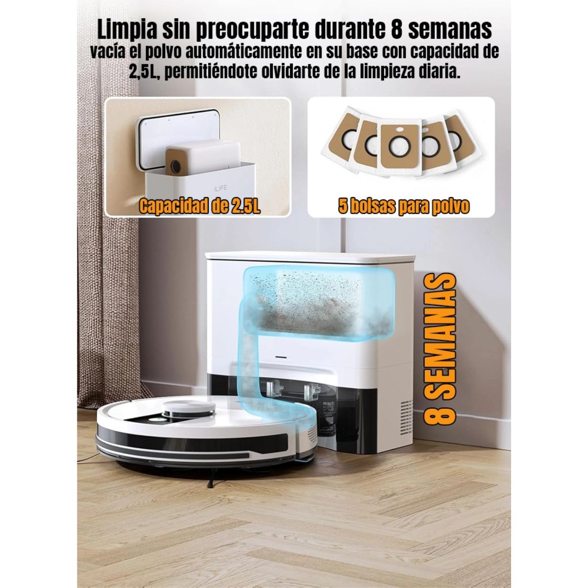 TELEVENTAS COM - Robot Barredor Aspirador y Trapeador Todo en 1