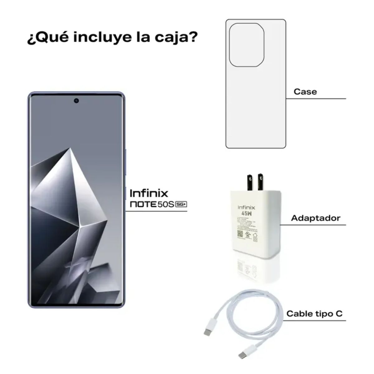 INFINIX - Celular infinix Note 50s 5g Pantalla 3D Curvada Ultra Delgada 256gb Rom 8gb Ram gris 6.78