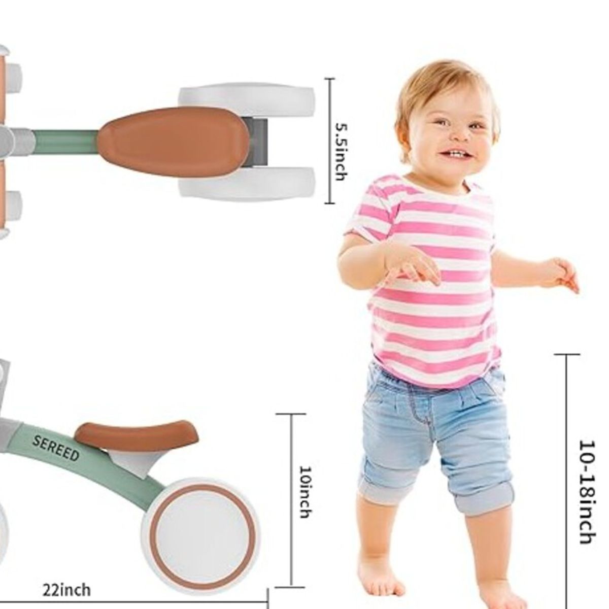 GENERICO - Bicicleta De Equilibrio Para Bebés De 1, 2, 3 Años Sereed
