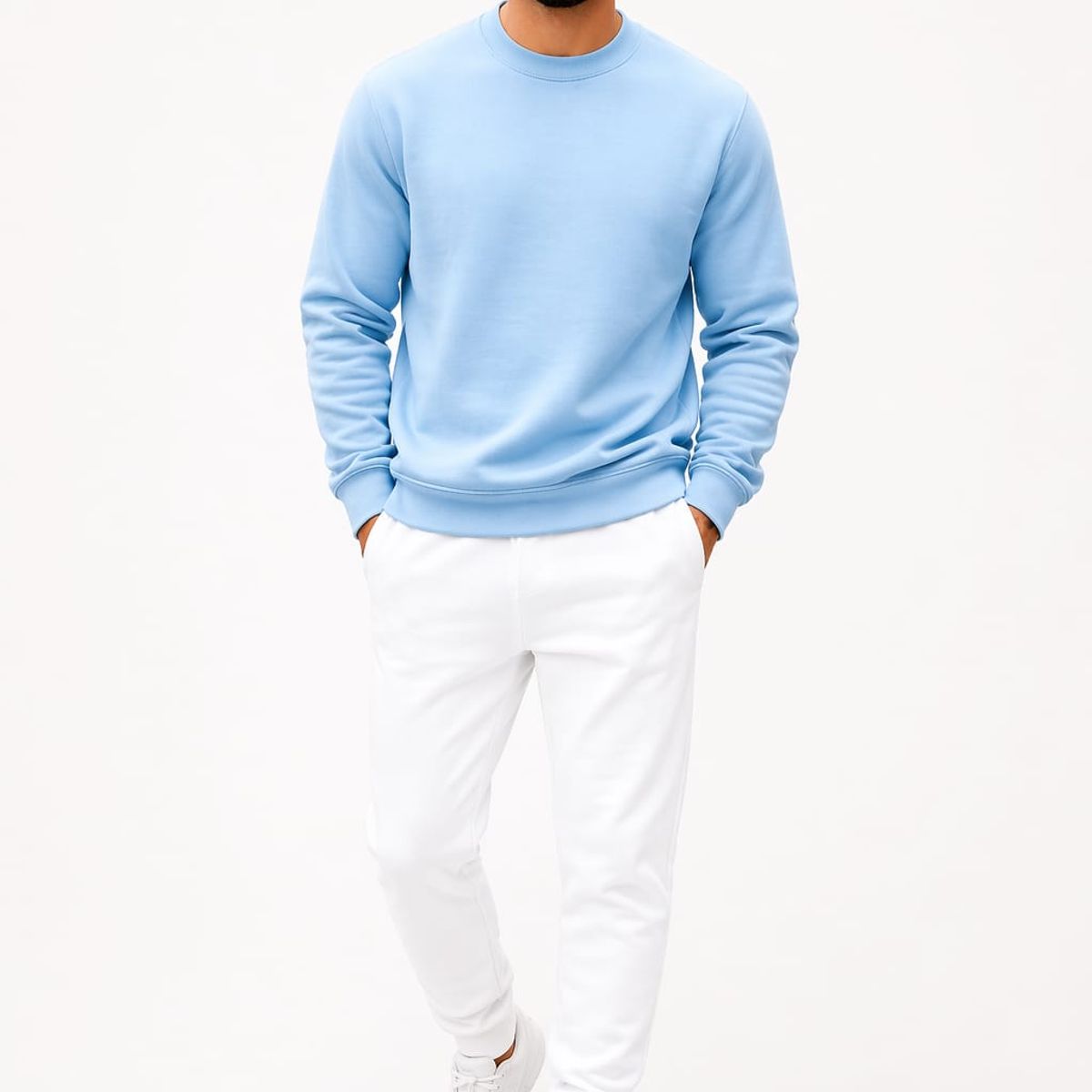 URBANISTA - SUDADERA PARA HOMBRE AZUL BLANCO