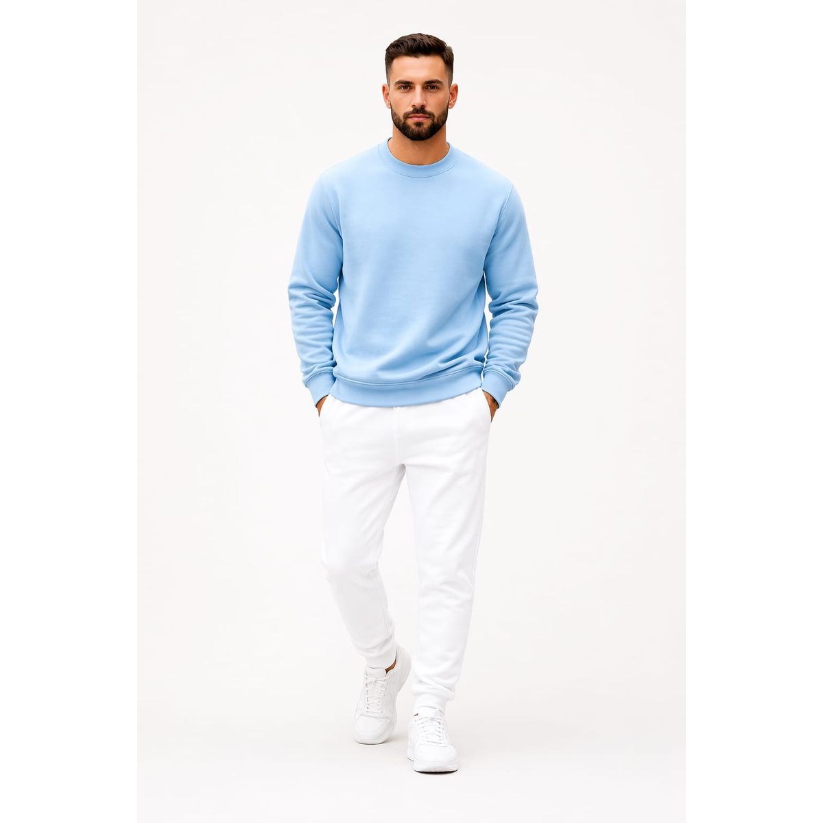 URBANISTA - SUDADERA PARA HOMBRE AZUL BLANCO