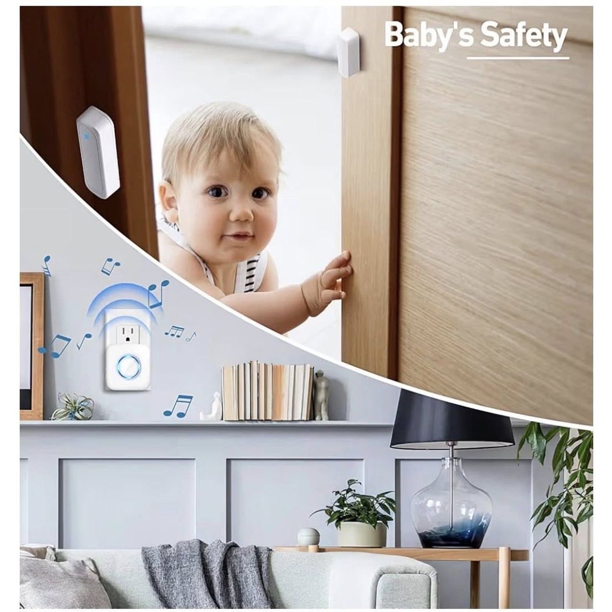 BABARIA - Timbre inalámbrico con sensor de puerta