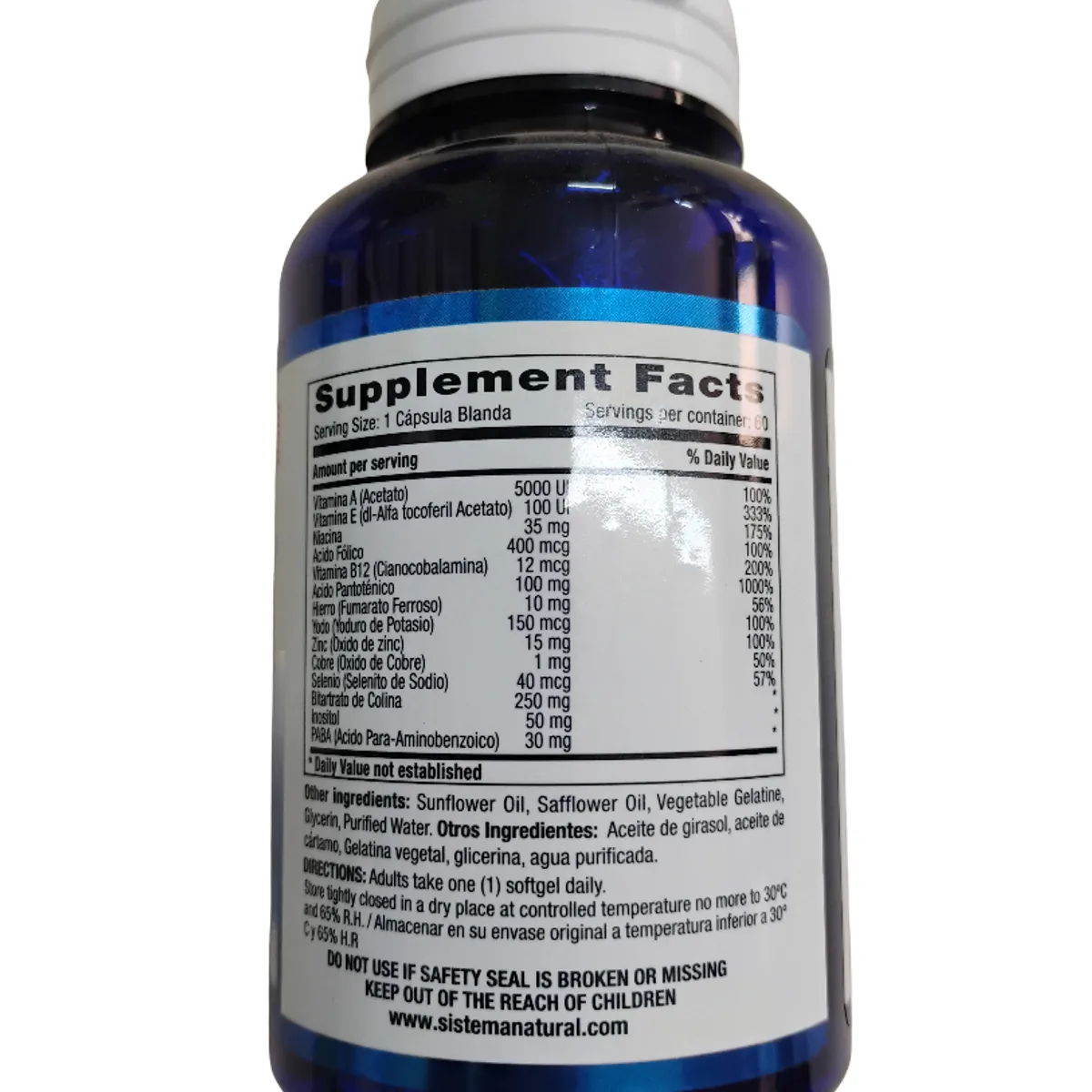 NATURAL SYSTEM - Biotina cabello piel uñas x60