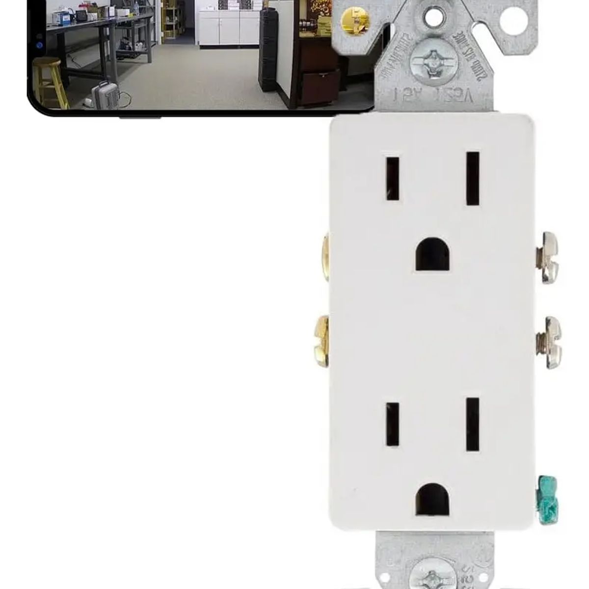 GENERICO - Cámara De Seguridad Espia Oculta Tipo Enchufe Wifi Pared App