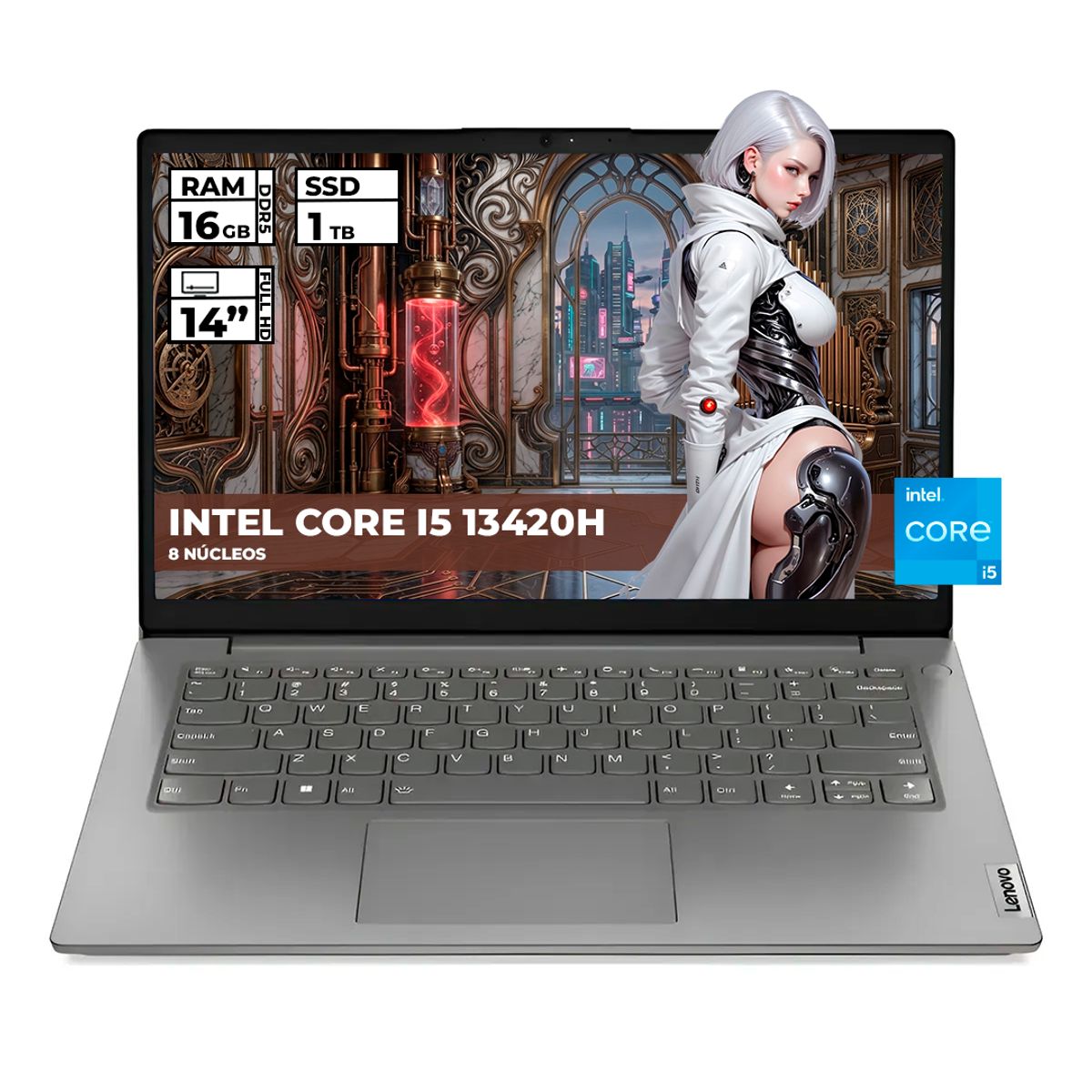 Lenovo - PORTATIL LENOVO V14 G5 INTEL CORE I5-13420H 16GB RAM 1TB SSD 14 FHD