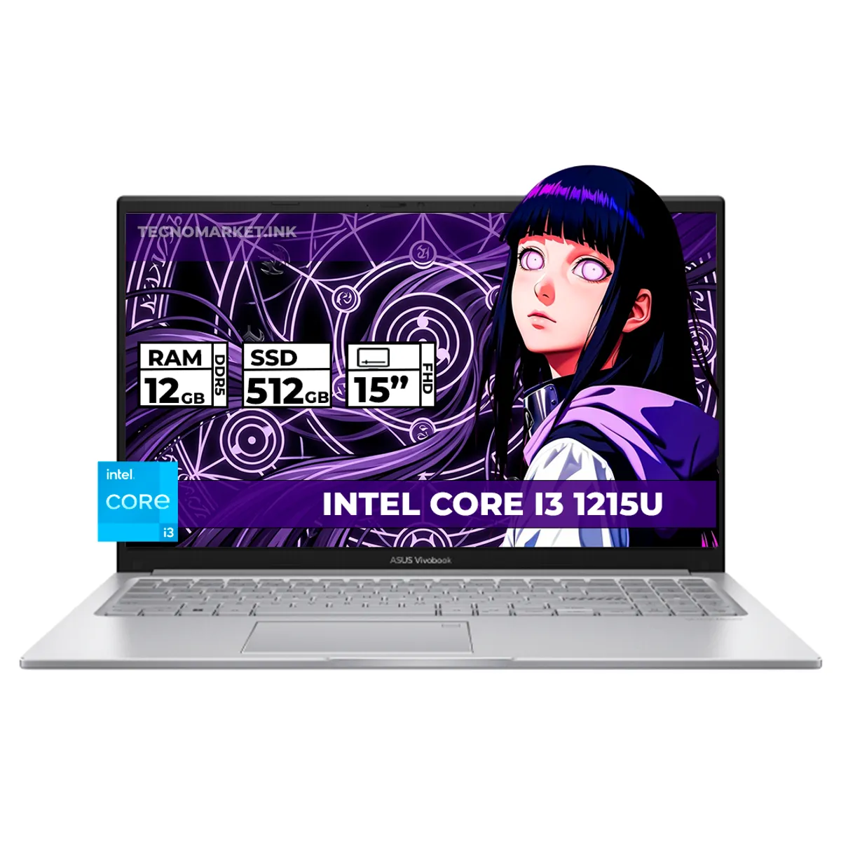 ASUS - PORTATIL ASUS INTEL CORE I3-1215U 12GB RAM 512GB SSD 15 FHD