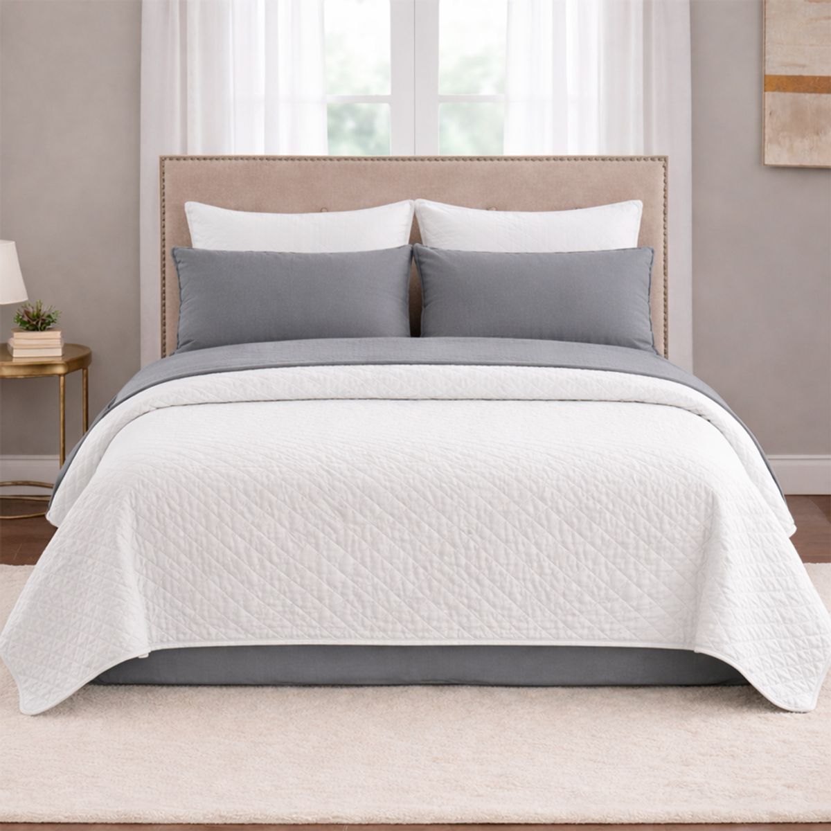 LILE - Combo Fresh Ropa De Cama Microfibra Juego De Sábanas + Colcha Suave