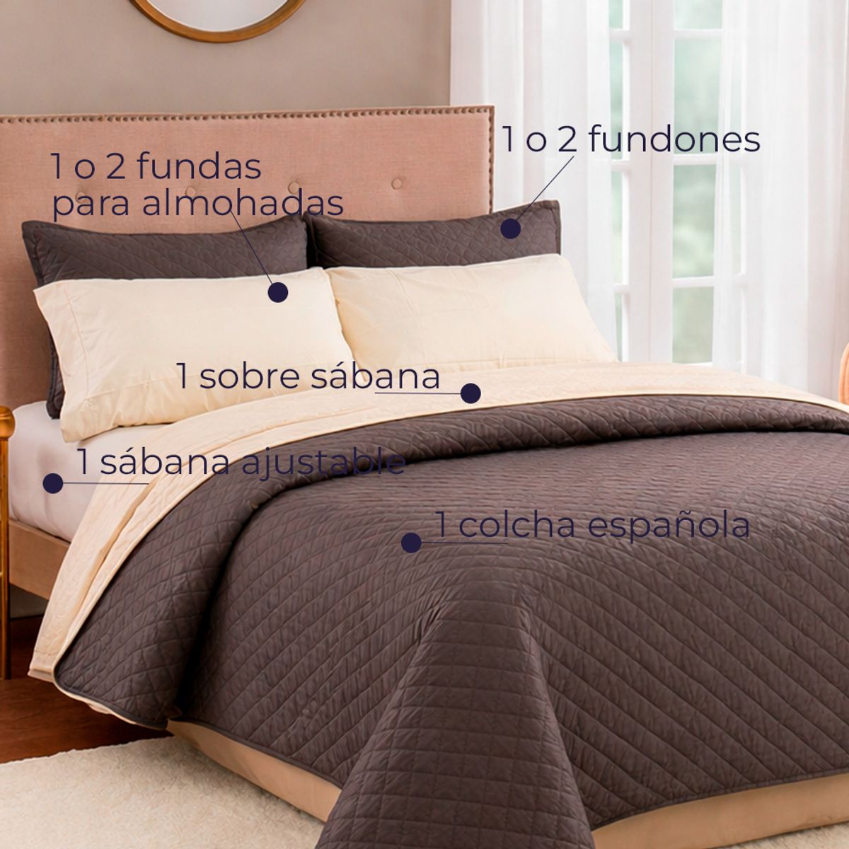LILE - Combo Fresh Ropa De Cama Microfibra Juego De Sábanas + Colcha Suave