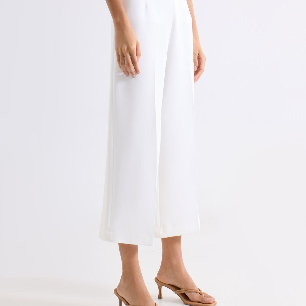 SEVEN SEVEN - Pantalón Culotte Con Pinzas  Para Mujer Blanco Seven Seven