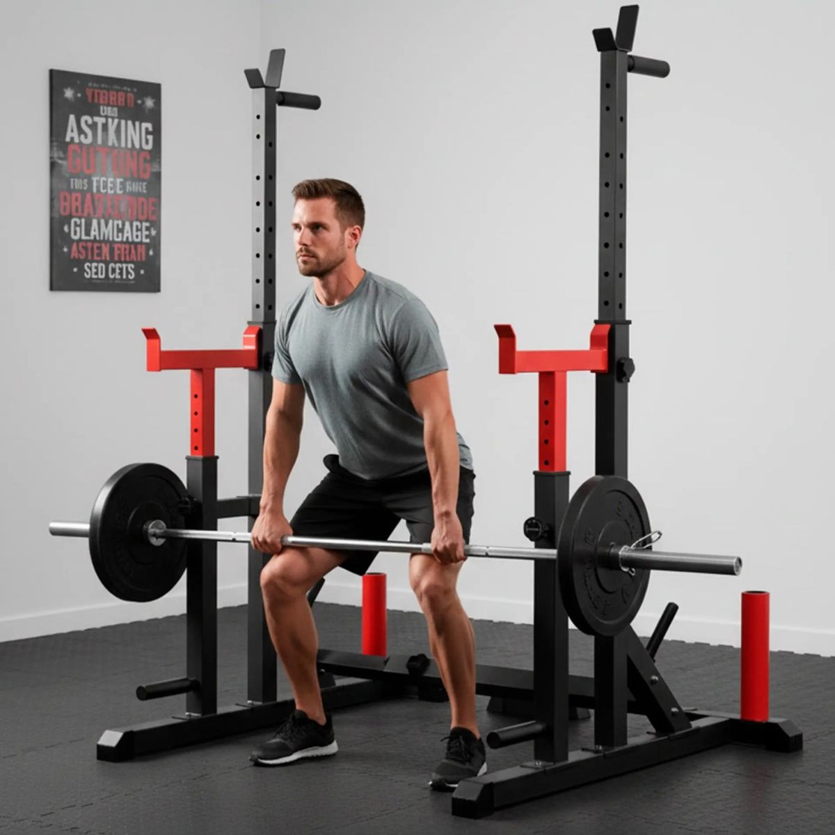 K6 - Rack Pesas Ajustable Sentadilla Y Press De Pecho 150kg K6