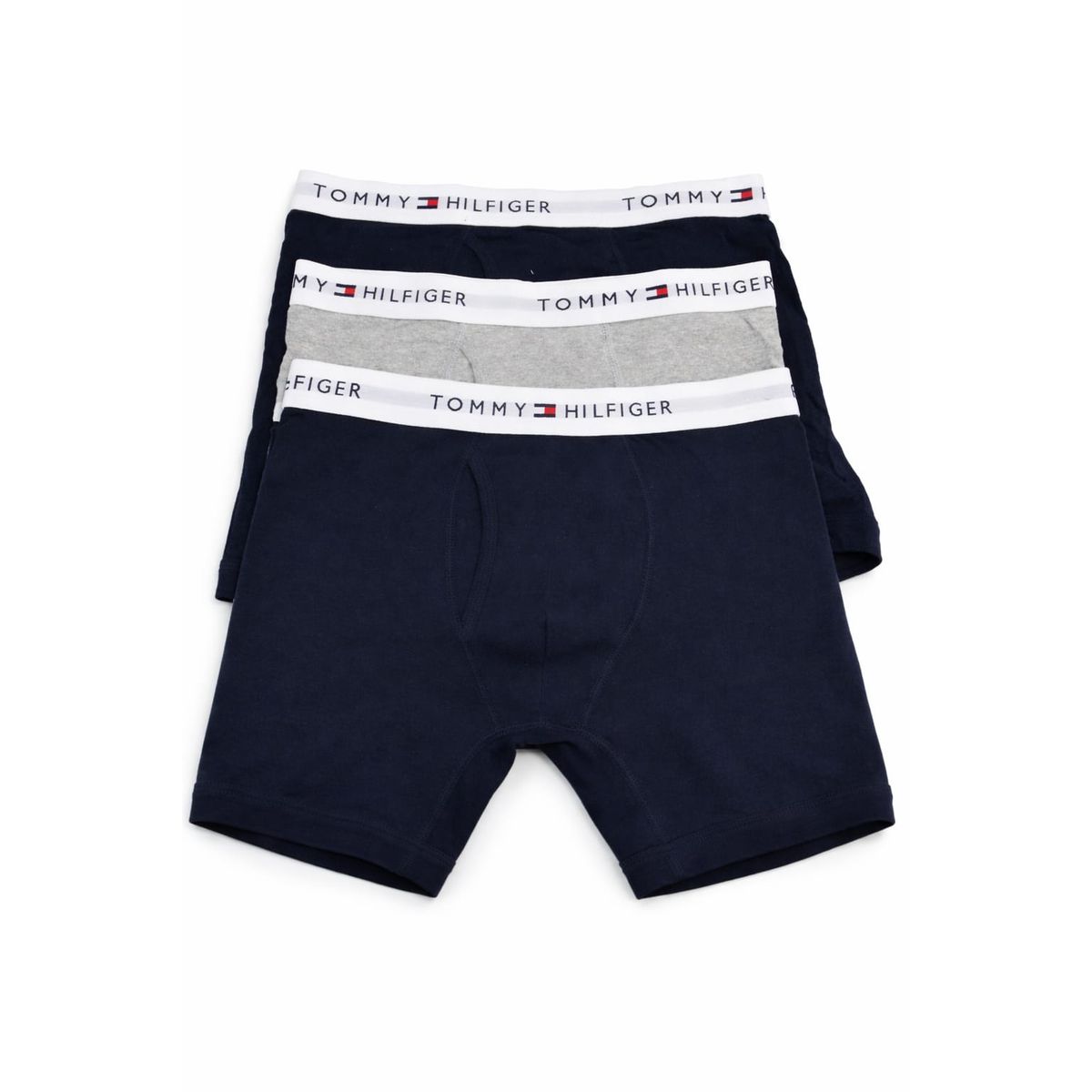 TOMMY HILFIGER - Pack azul de 3 boxer con logo Tommy Hilfiger