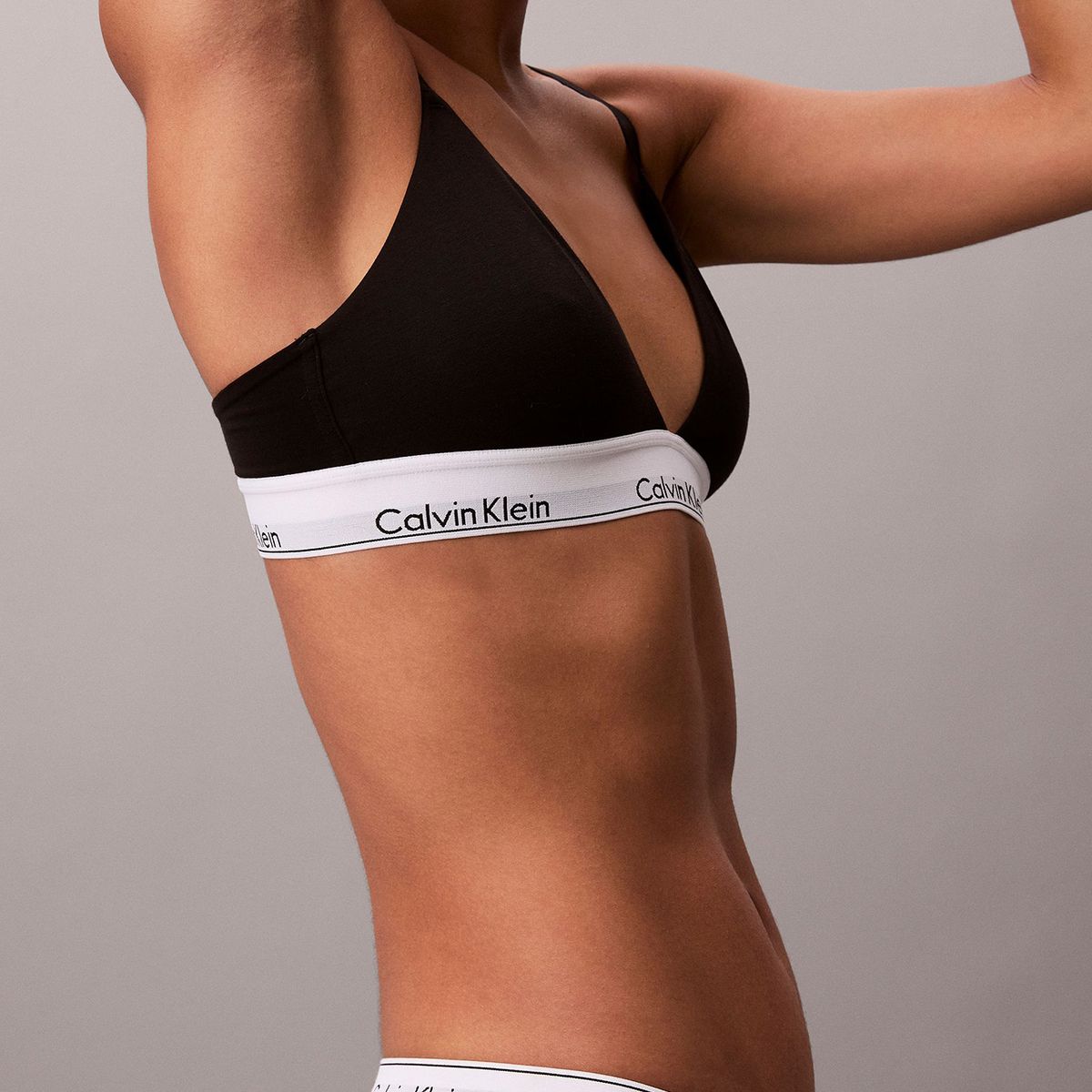 CALVIN KLEIN - Bralette negro triangular - Icon Cotton Modal Calvin Klein