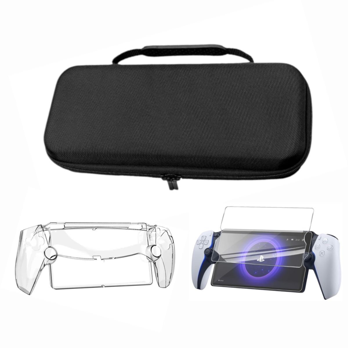 GENERICO - Estuche Rigido Liso + Acrilico + Vidrio Compatible Ps Portal