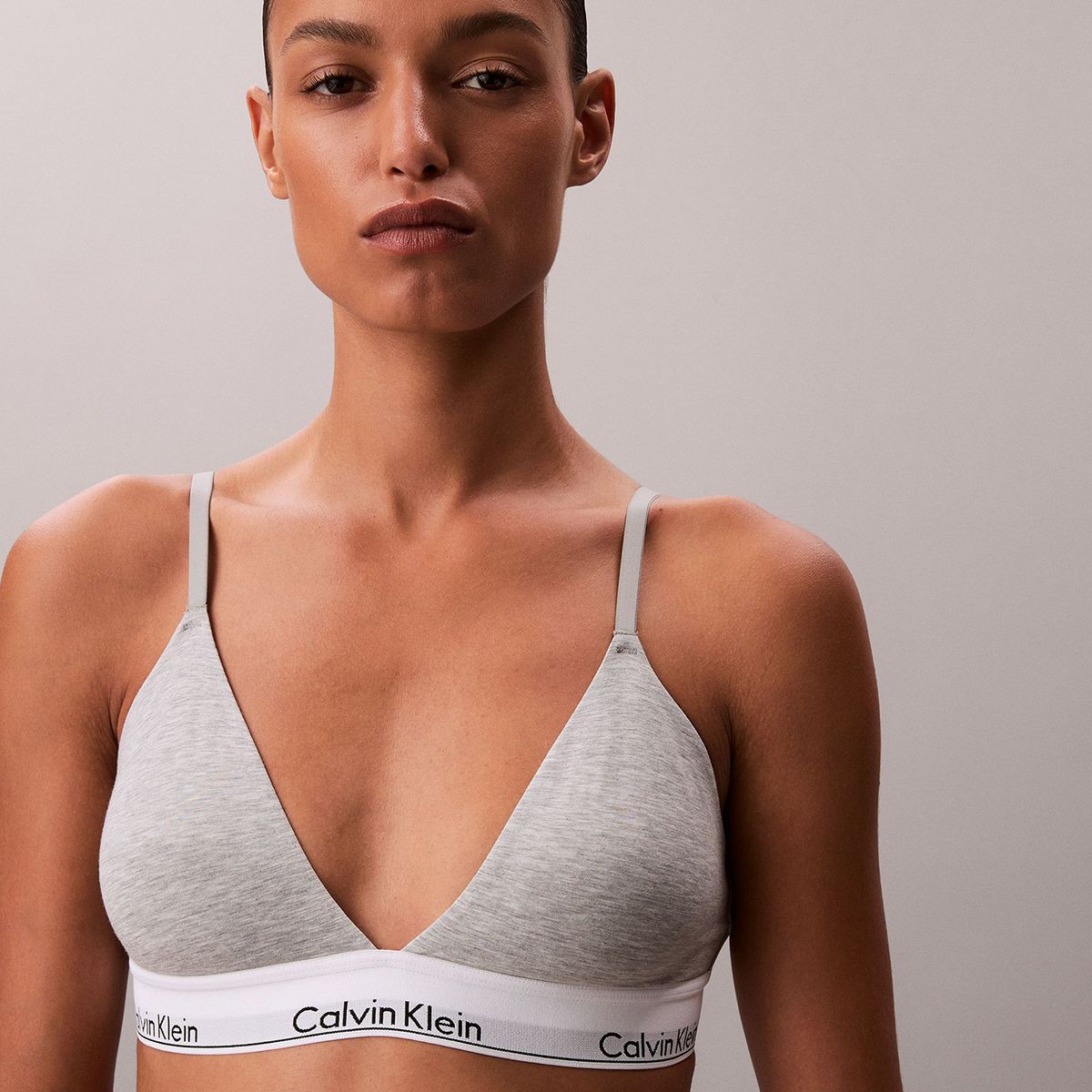 CALVIN KLEIN - Bralette gris triangular - Icon Cotton Modal Calvin Klein