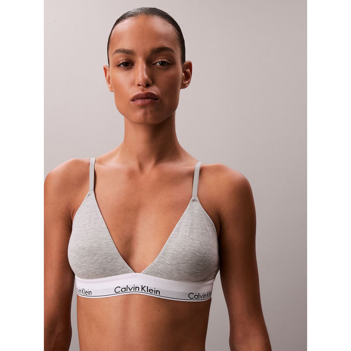 CALVIN KLEIN - Bralette gris triangular - Icon Cotton Modal Calvin Klein