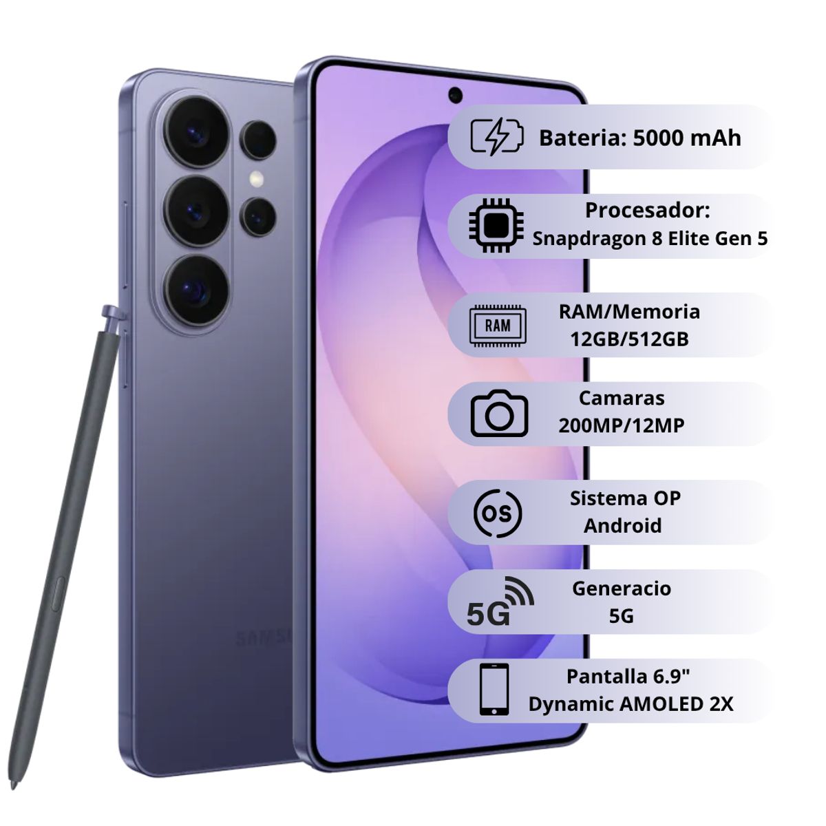 SAMSUNG - Samsung Galaxy S26 ULTRA 512GB12GB - Morado