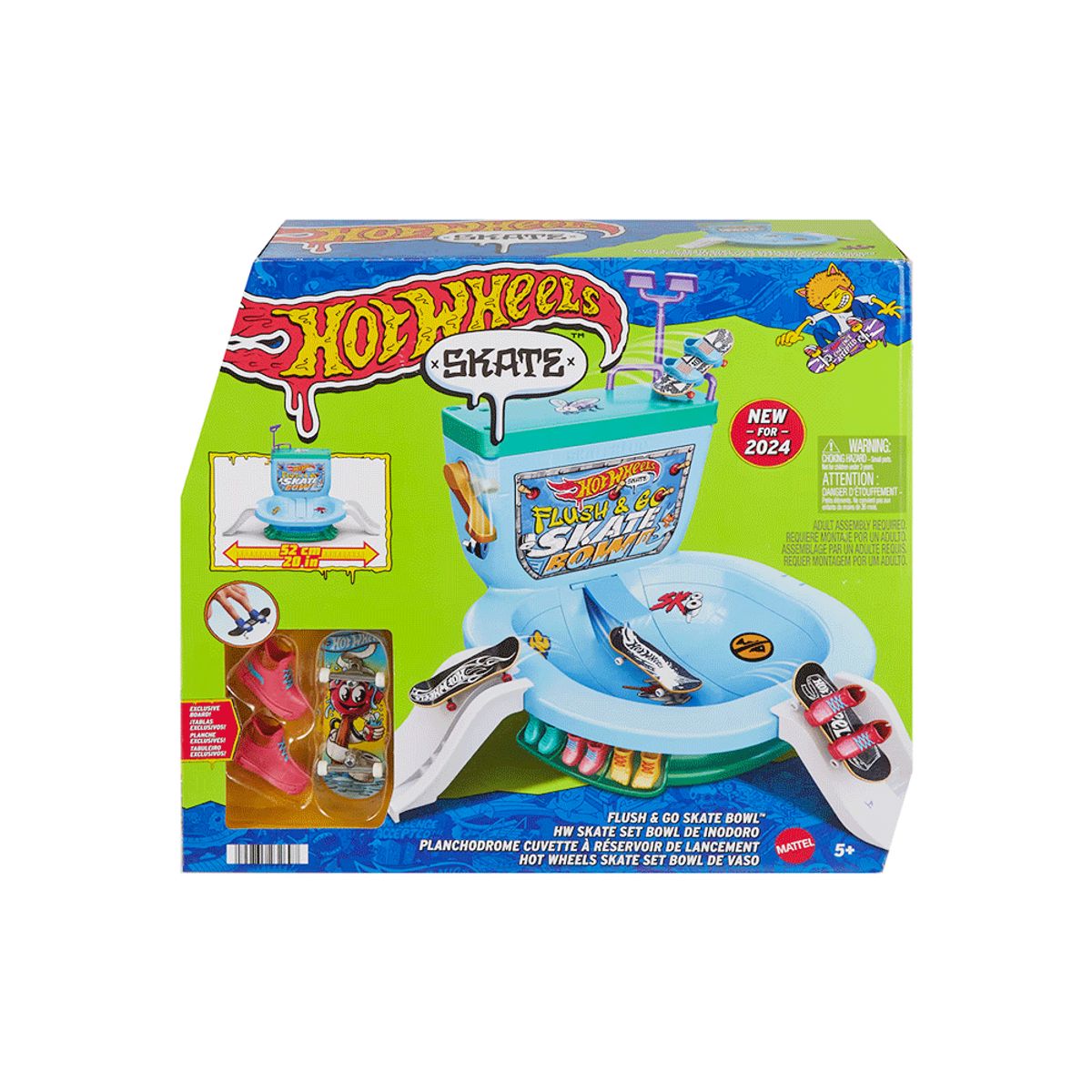 MATTEL - Hot Wheels Conjunto Flush & Go Skate Bowl Mattel