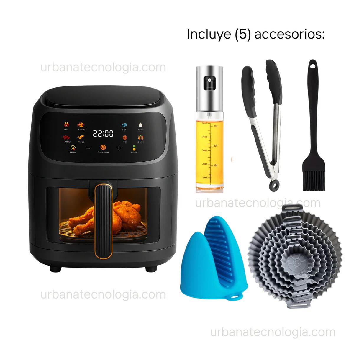 GENERICO - Freidora de Aire SILVER CREST 10 Litros + Accesorios