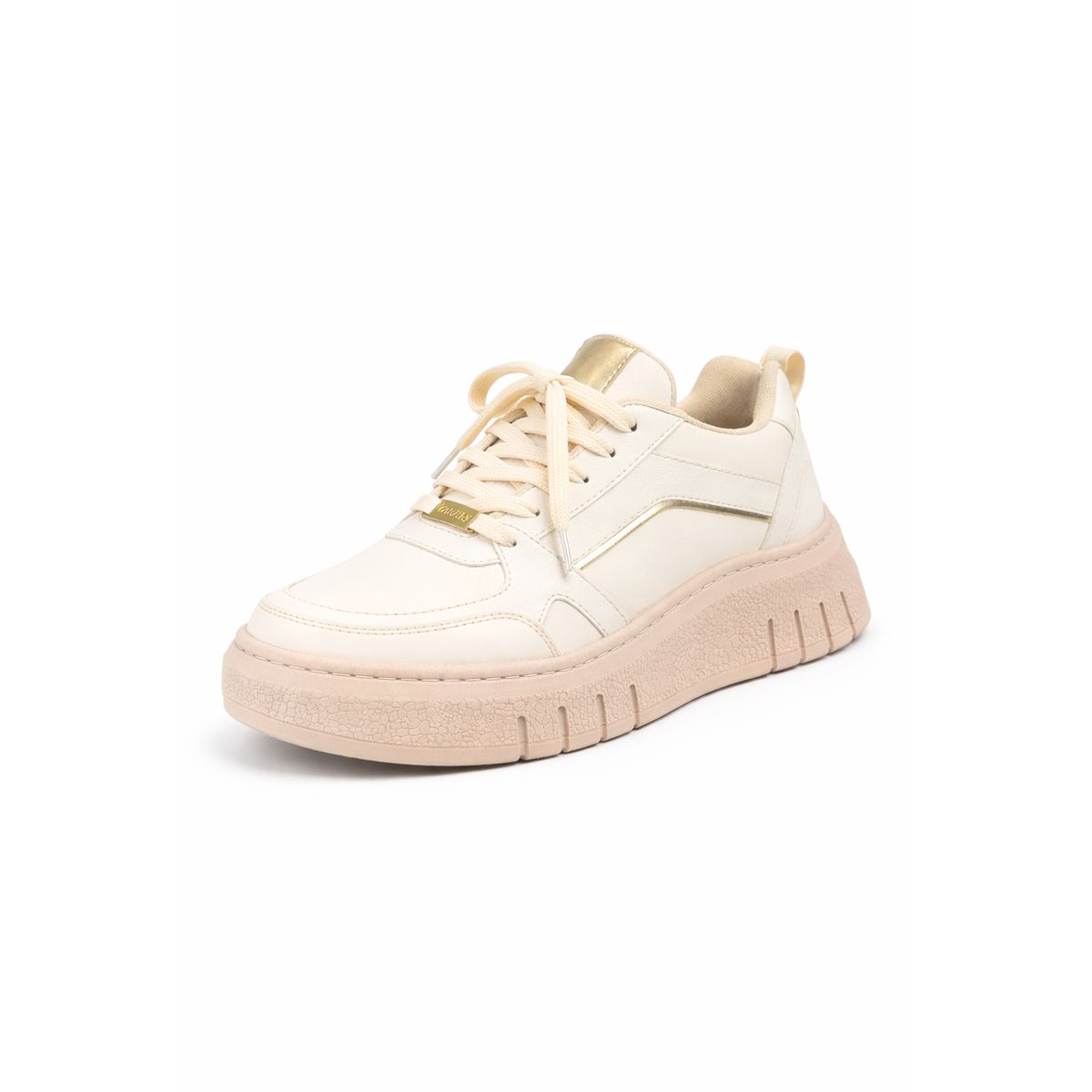 DEPORTIVA - Tenis Dama Plataforma Para Mujer Rosalia Estándar Casual-Beige