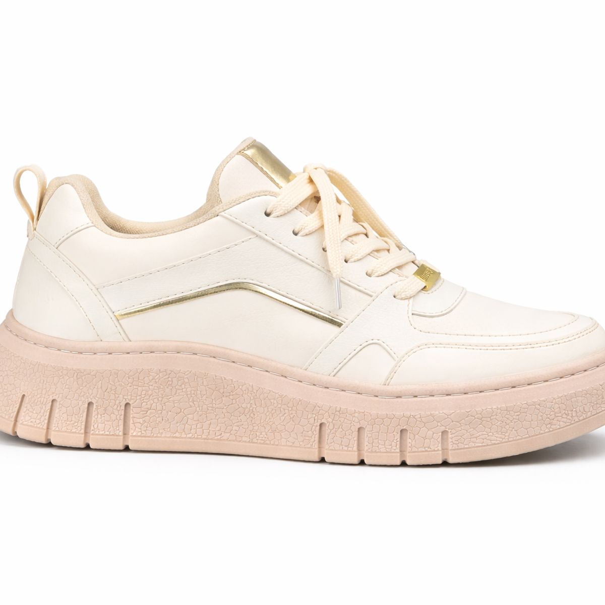 DEPORTIVA - Tenis Dama Plataforma Para Mujer Rosalia Estándar Casual-Beige