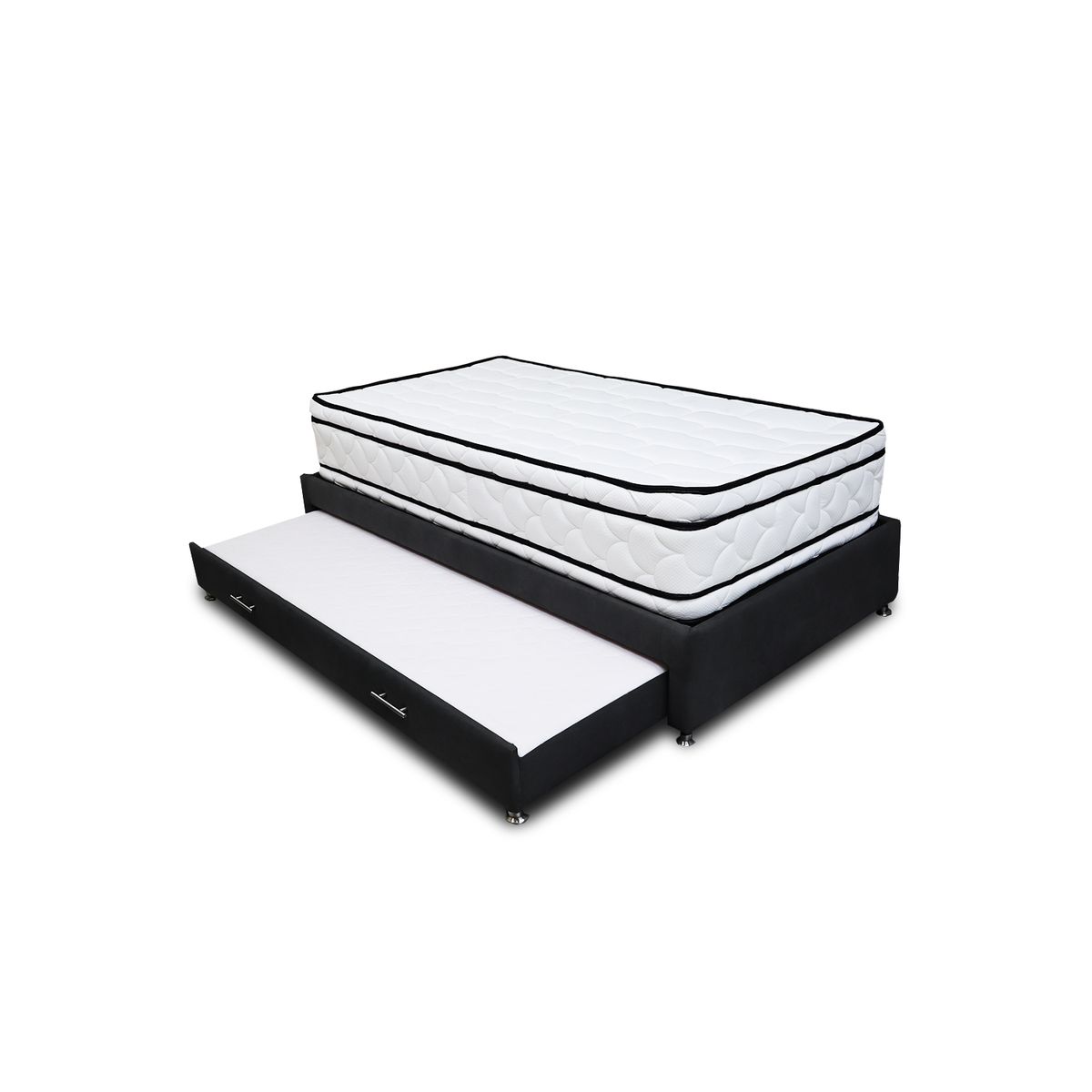 GENERICO - Combo Cama Tarima Nube 140x190 Doble Negro