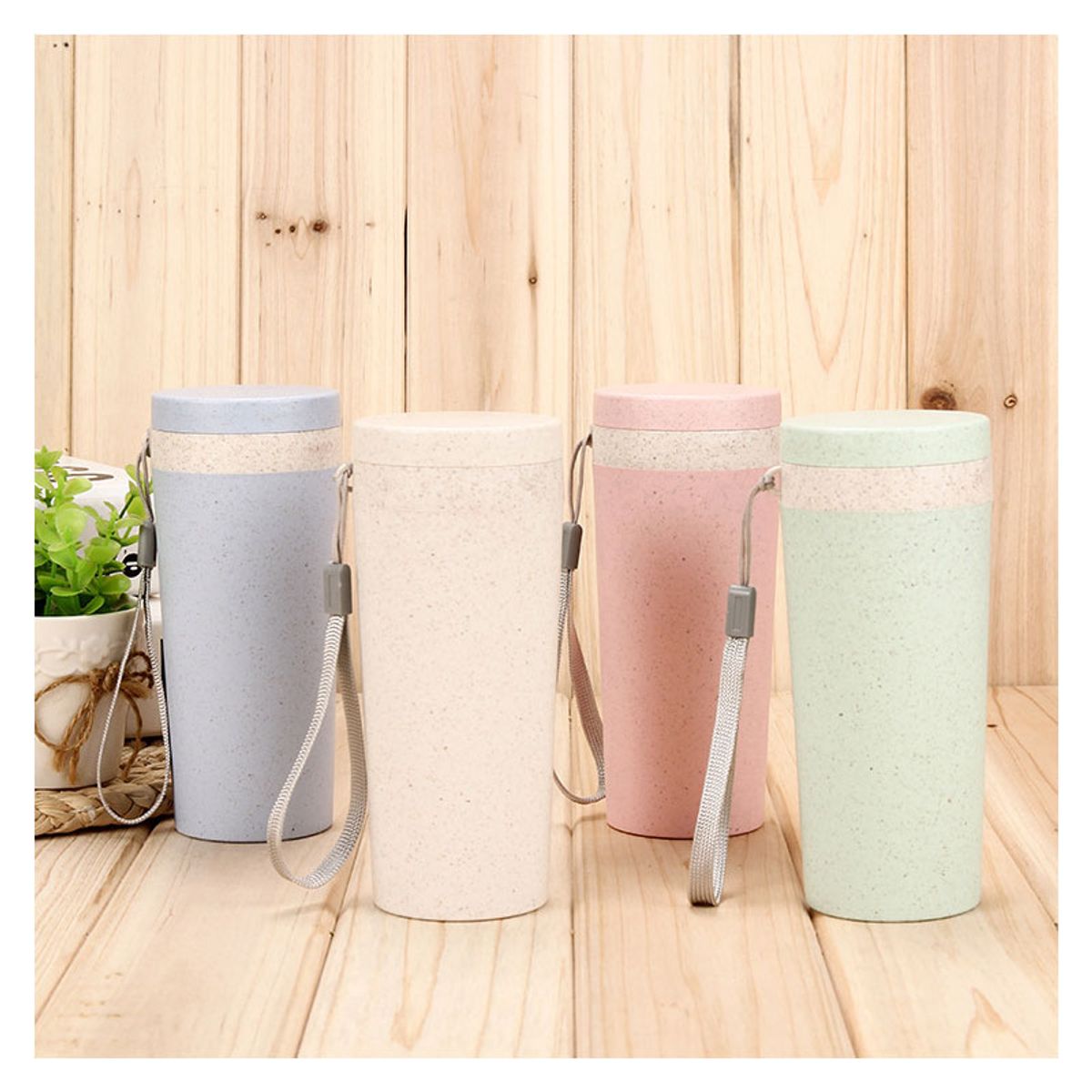 GENERICO - Termo Antiderrames 250 Ml Fibra De Trigo Ecológico, Taza-mug