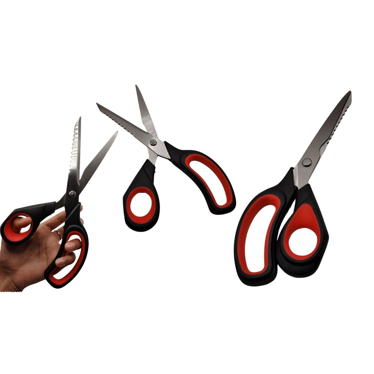 MAZUGI - Tijera de Cocina Resistente con Filo Dentado Multiuso