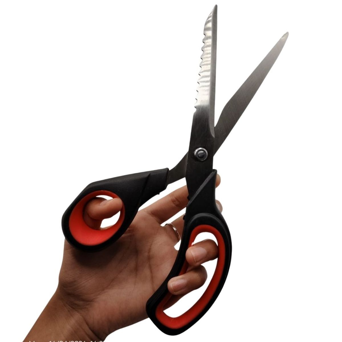 MAZUGI - Tijera de Cocina Resistente con Filo Dentado Multiuso