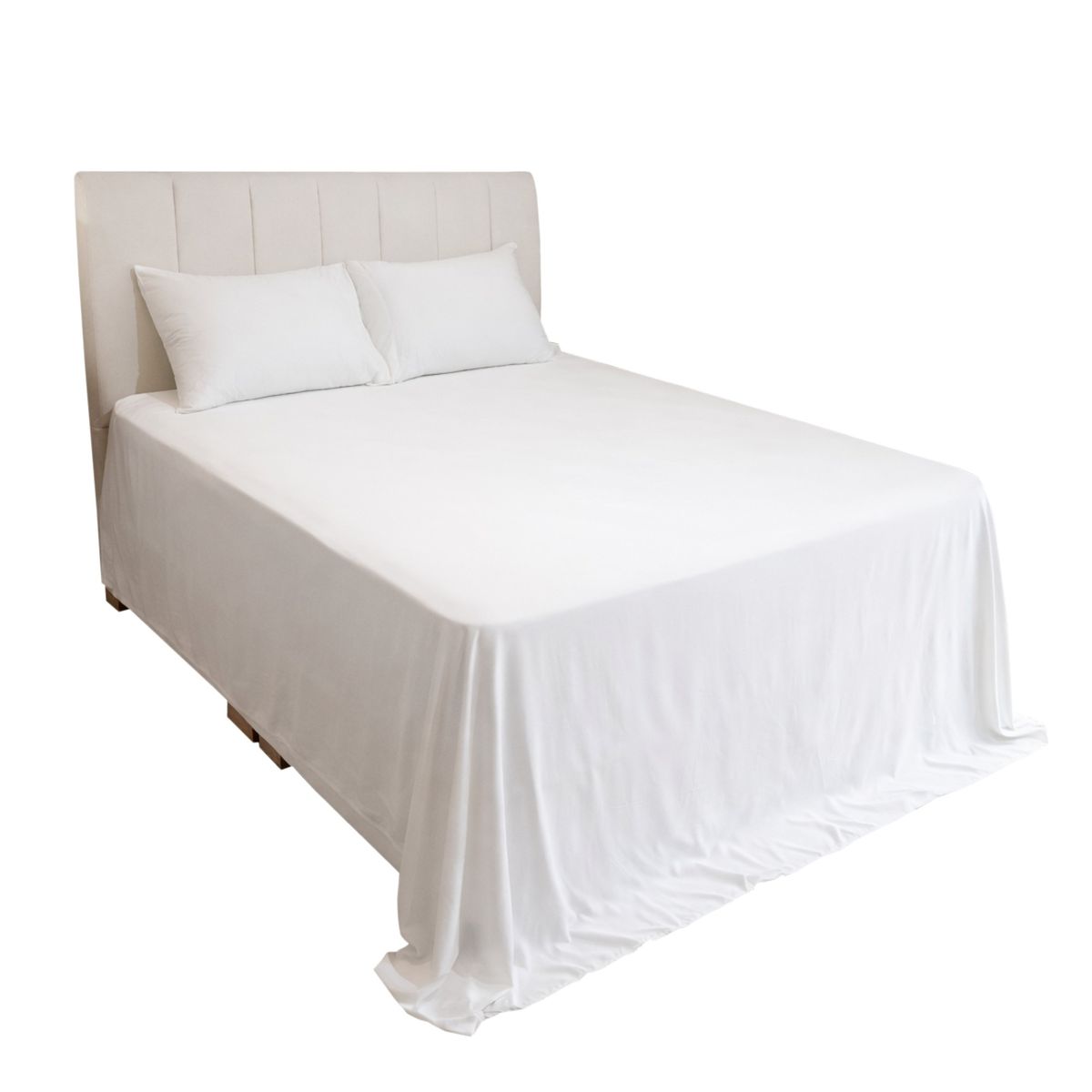GENERICO - Juego de sábanas 300  Hilos 100% Bambú color blanco By Shala Luxury