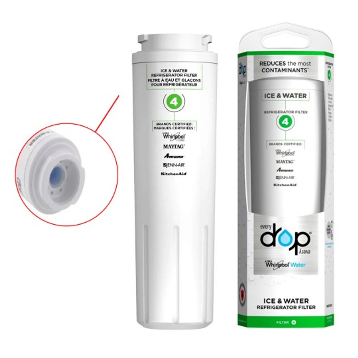 WHIRLPOOL - filtro de agua 4 para neveras Whirlpool