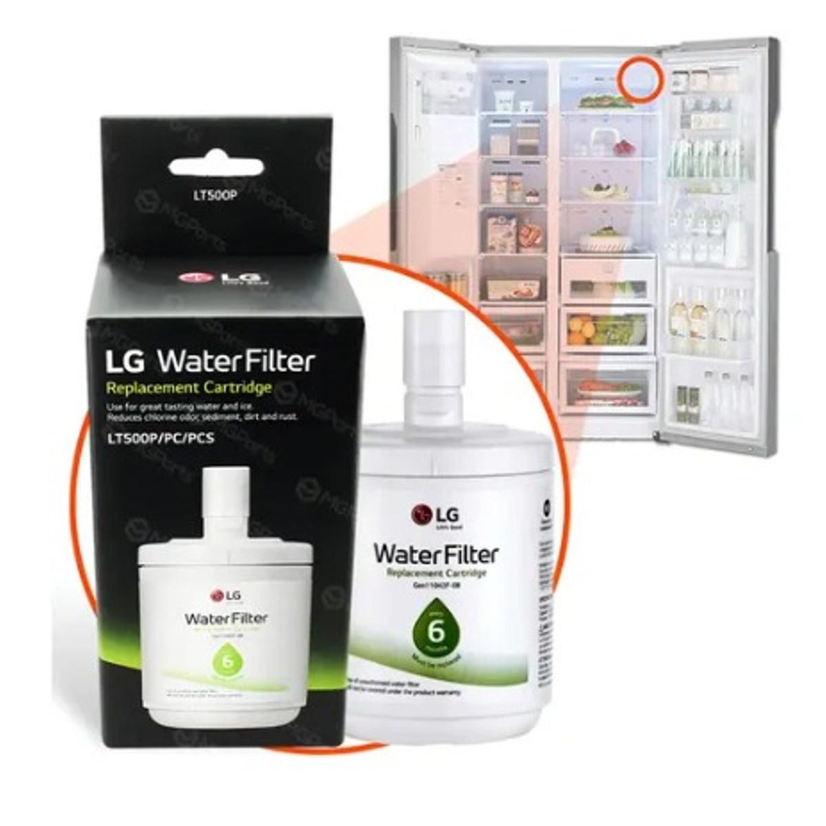 LG - Filtro Interno De Agua Nevera Lg Lt500p Tipo Pera