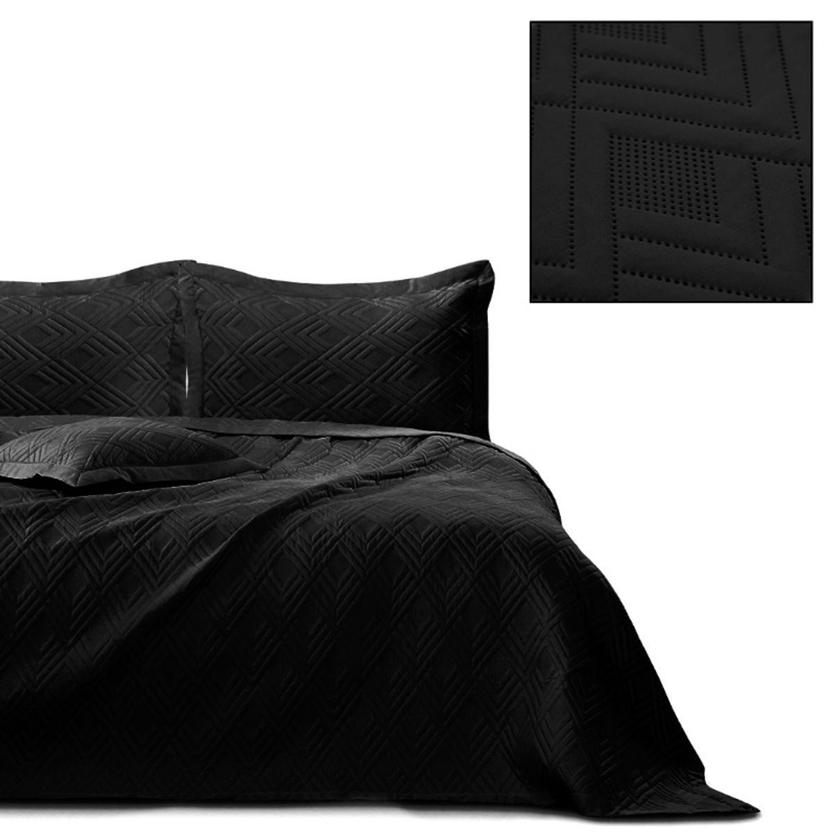 GENERICO - Colcha King Negra revés Gris 200 Hilos – Elegancia y Confort Premium