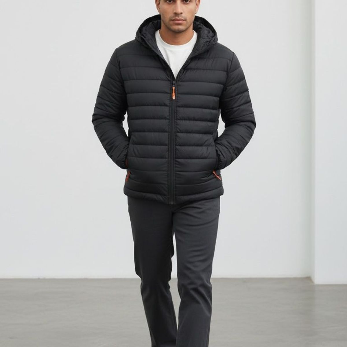 ABC JACKETS - chaqueta impermeable termica con capucha removible