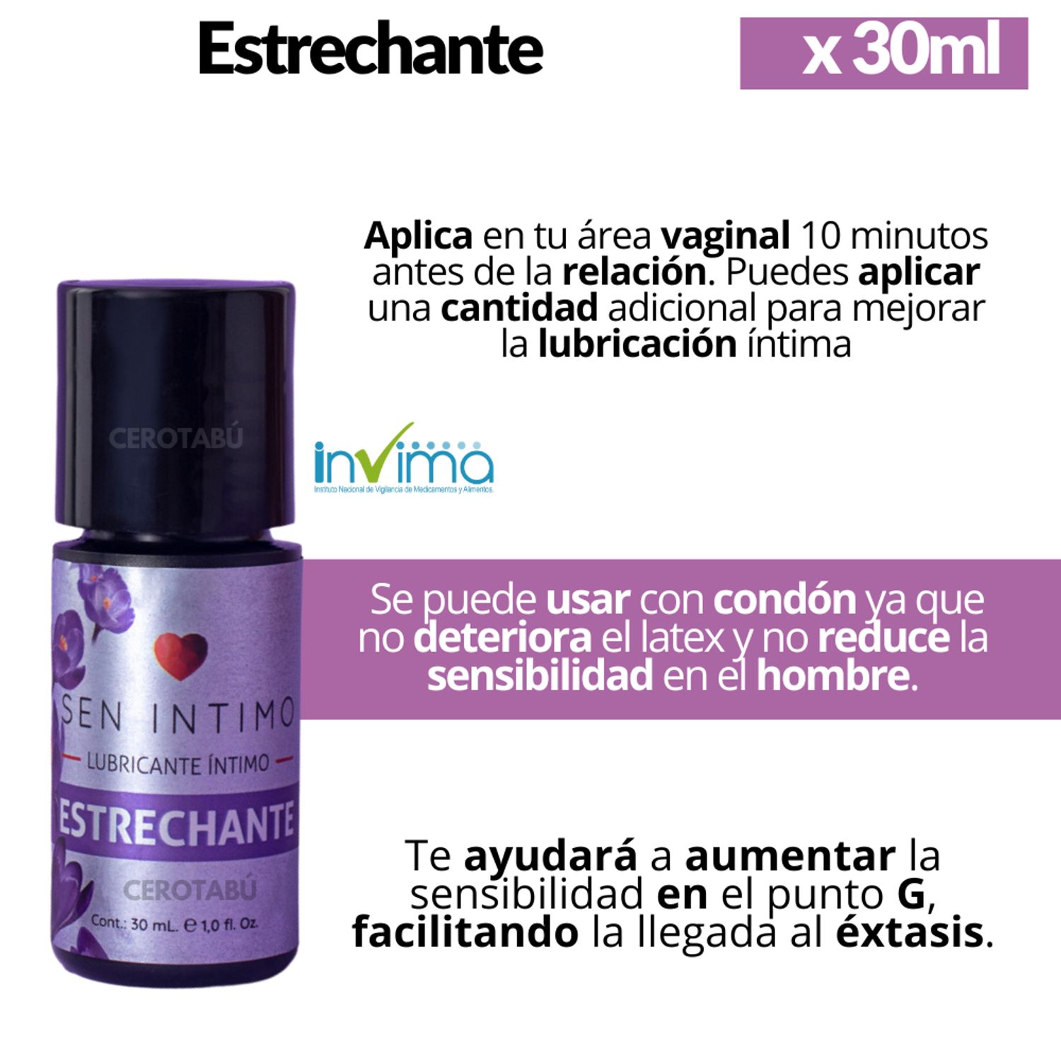 Lubricante Estrechante Vaginal X 30 Ml Sen Intimo SEN INTIMO