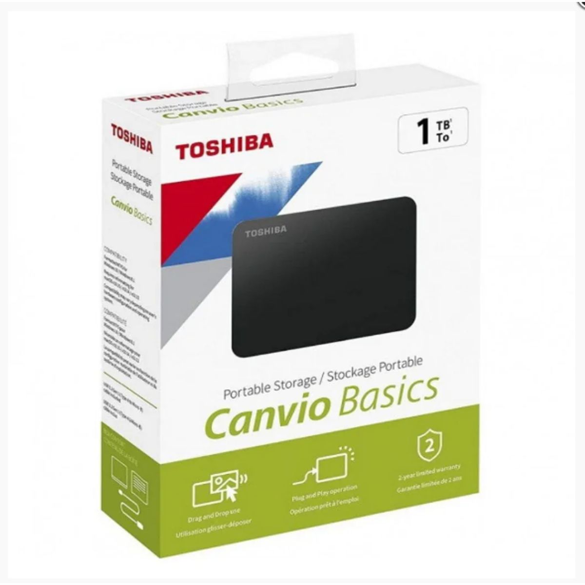 TOSHIBA - DISCO DURO EXTERNO TOSHIBA CANVIO BASIC 1 TERA 2.5" USB