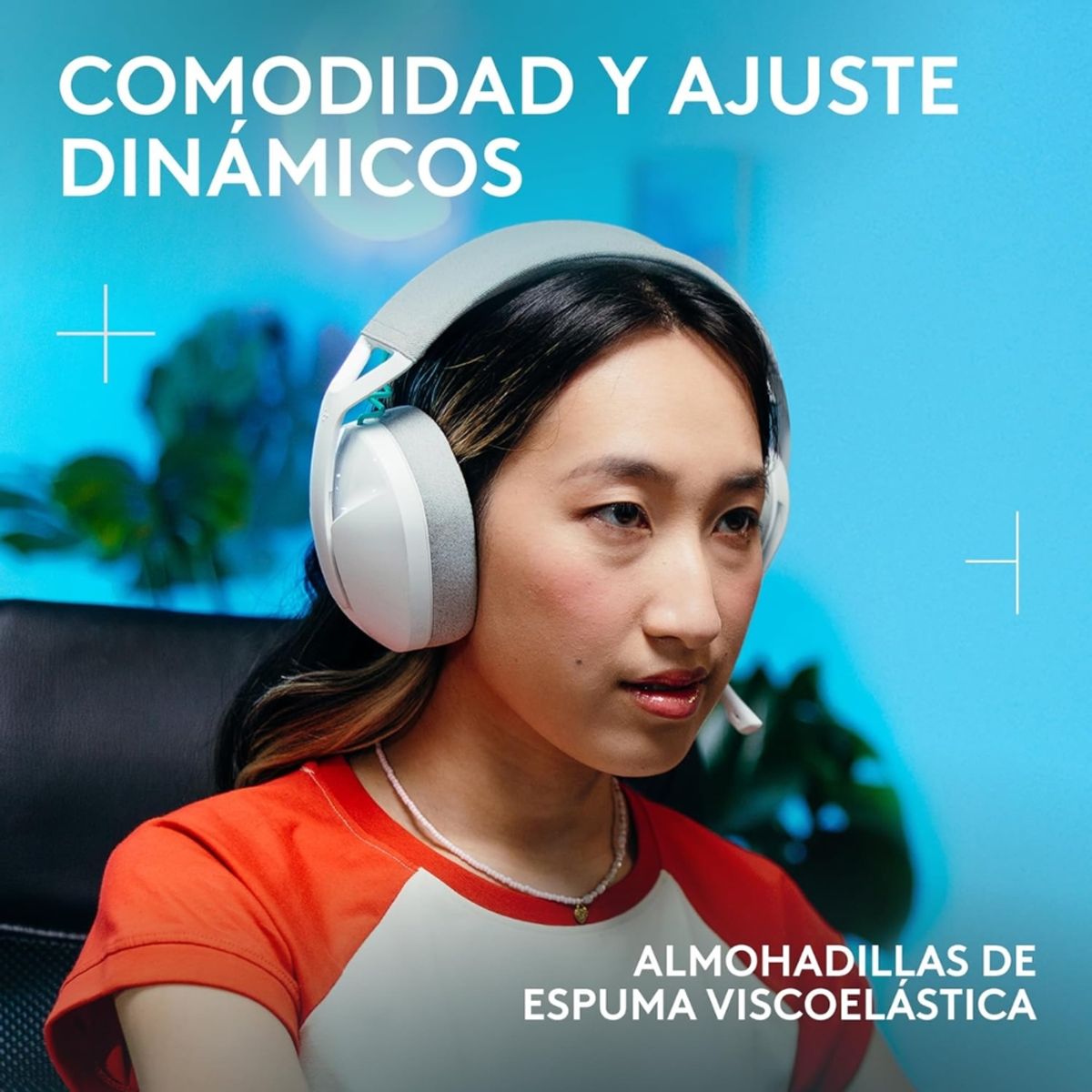 LOGITECH - Audífonos Diadema Gamer Inalámbrica Logitech G321 LIGHTSPEED Bluetooth Flip-to-Mute PCPS5 - Blanco