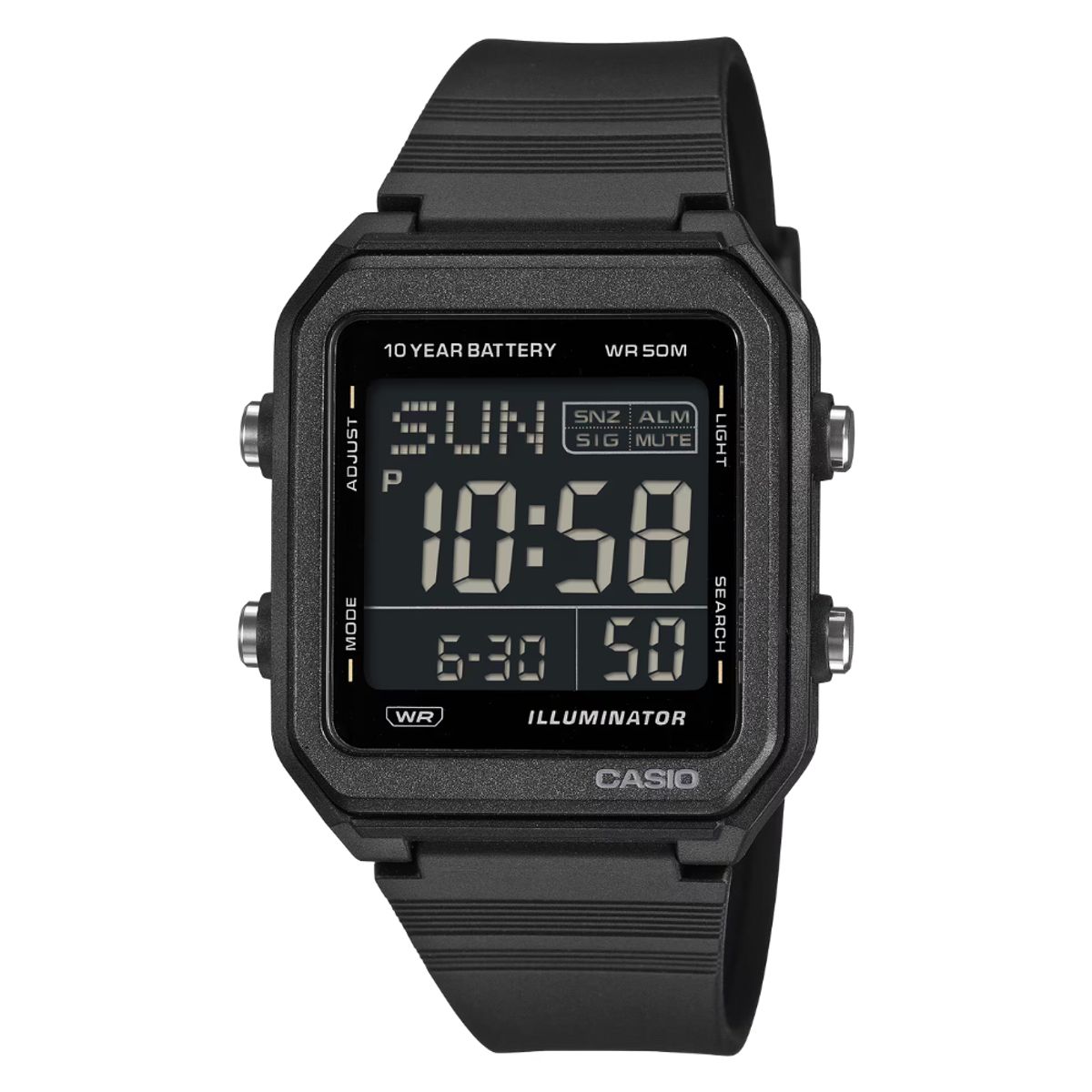 CASIO - Reloj Casio Para Hombre Deportivo Casual W-221H-1B Digital Negro